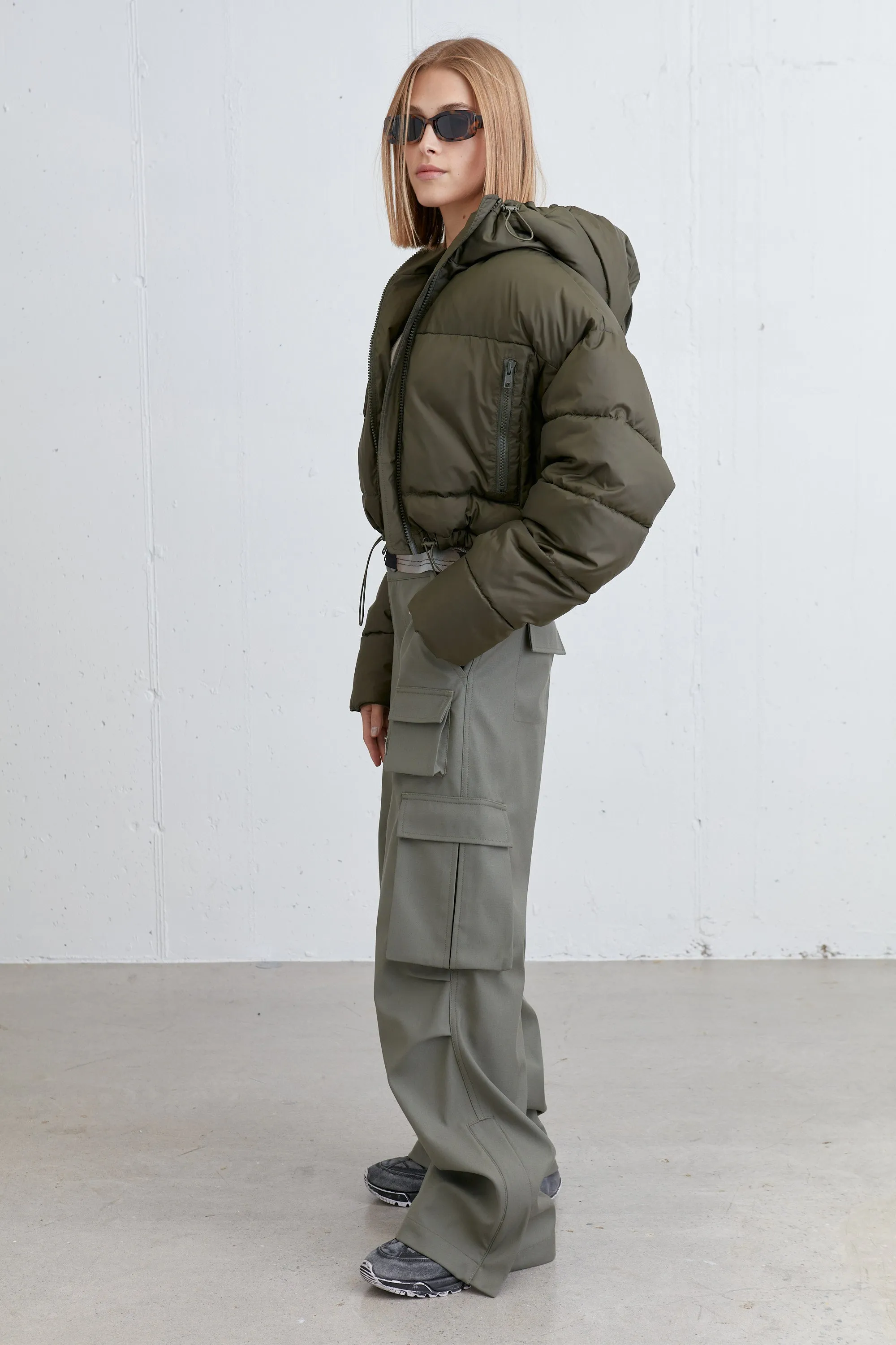 CROPPED PUFFER JACKET sold by OAK AND FORT product image thumbnail 2