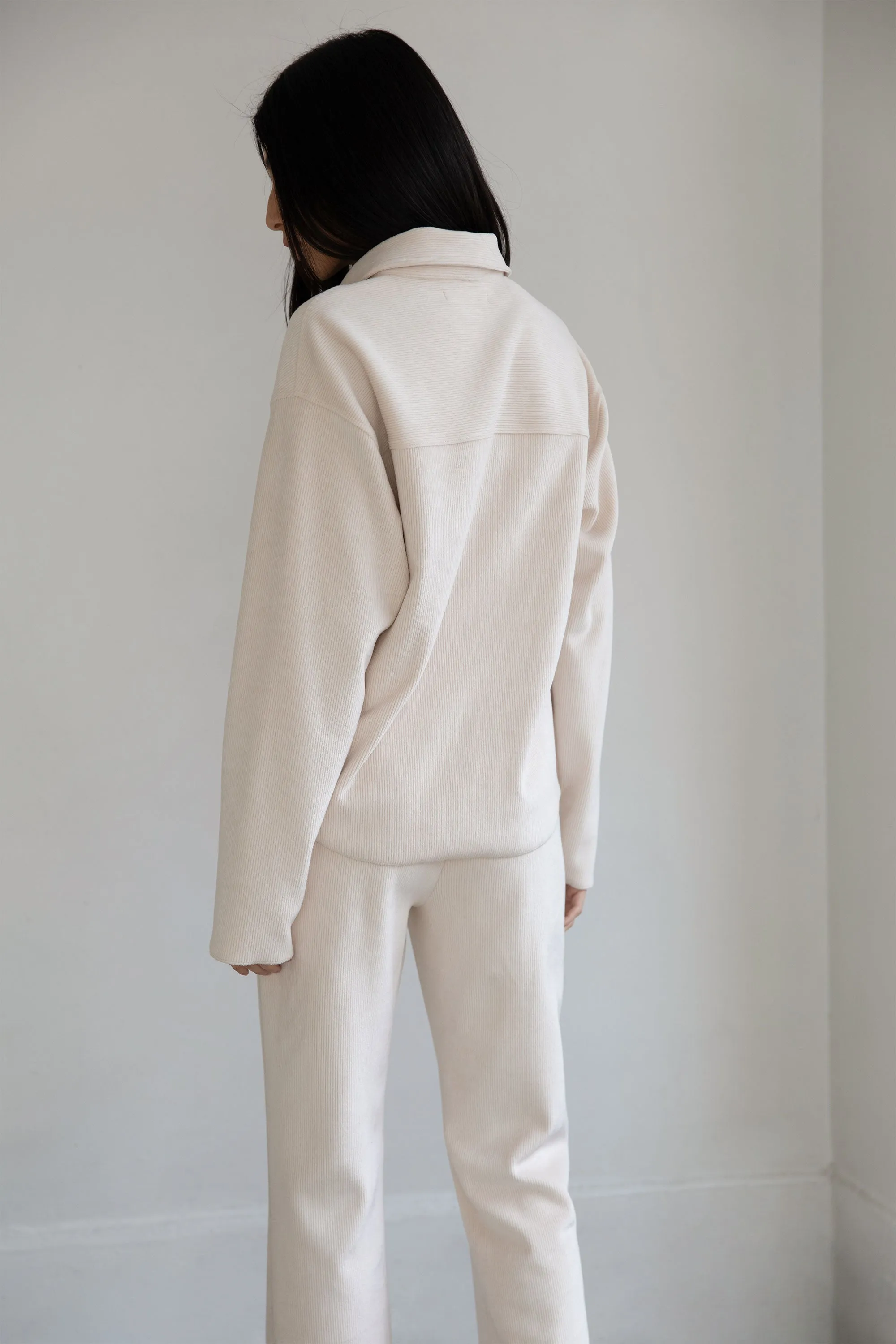 RIB-KNIT BUTTON UP SHIRT sold by OAK AND FORT product image thumbnail 4