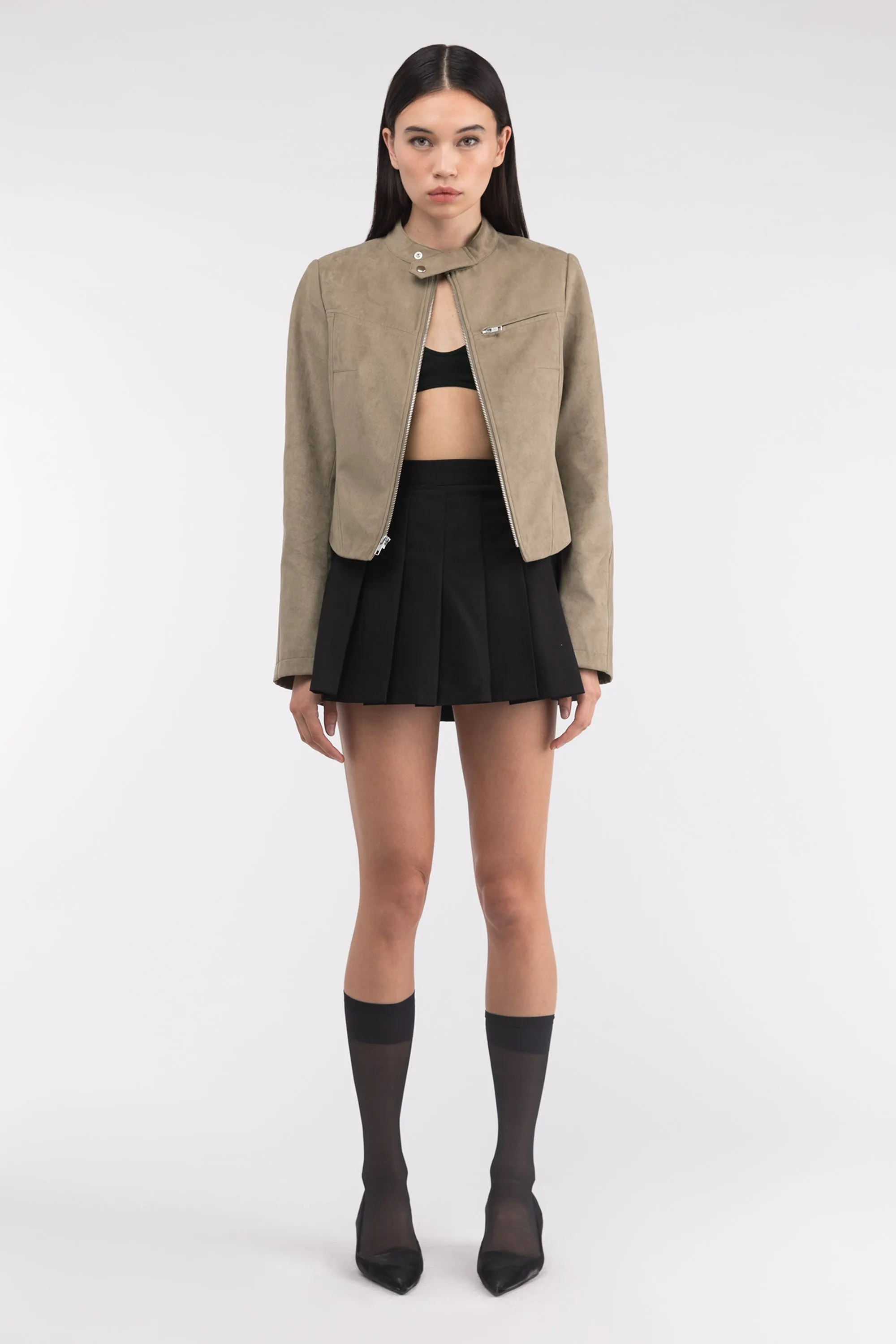 VEGAN SUEDE MOTO JACKET sold by OAK AND FORT product image thumbnail 5