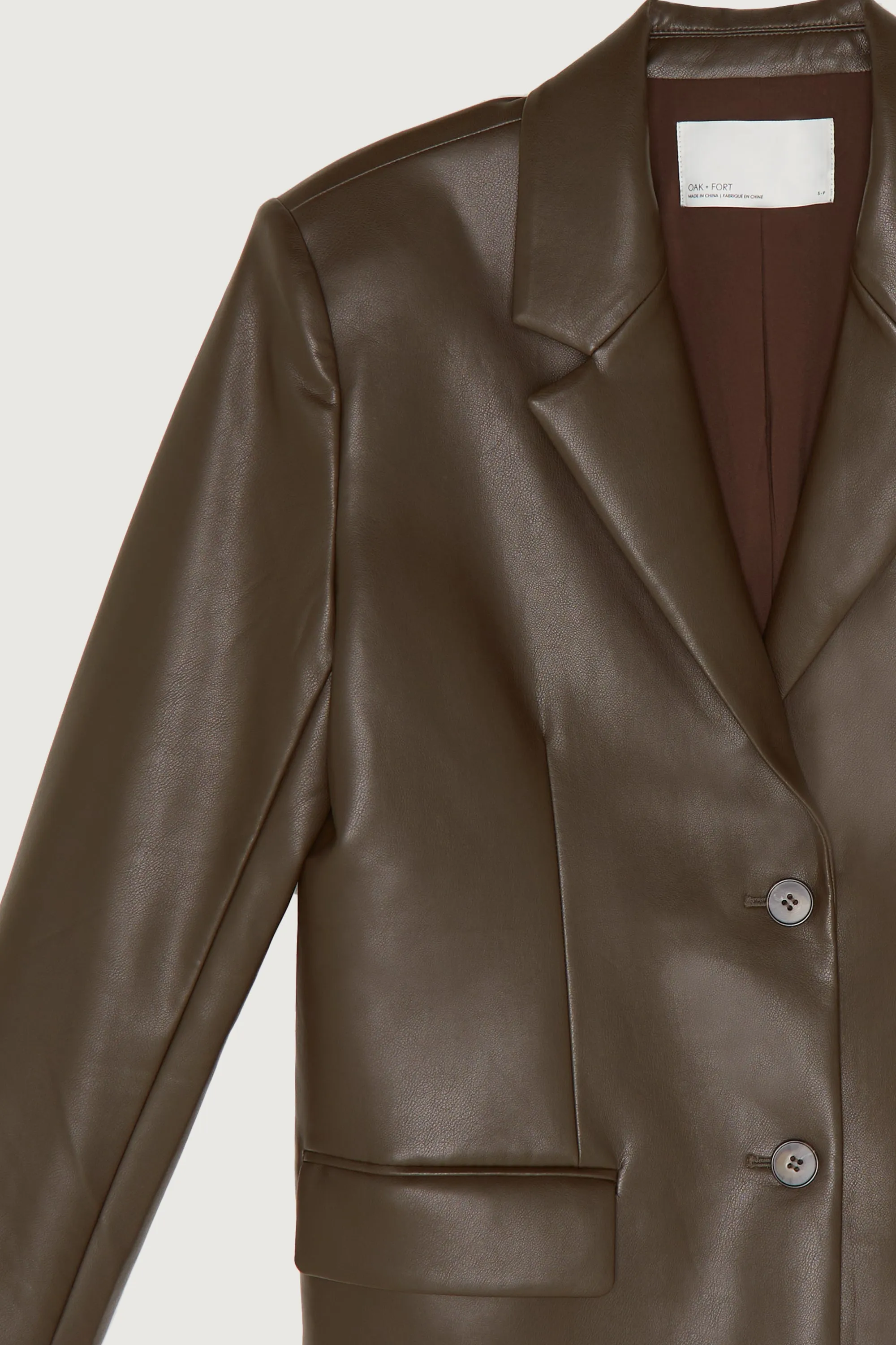 VEGAN LEATHER BLAZER sold by OAK AND FORT product image thumbnail 4