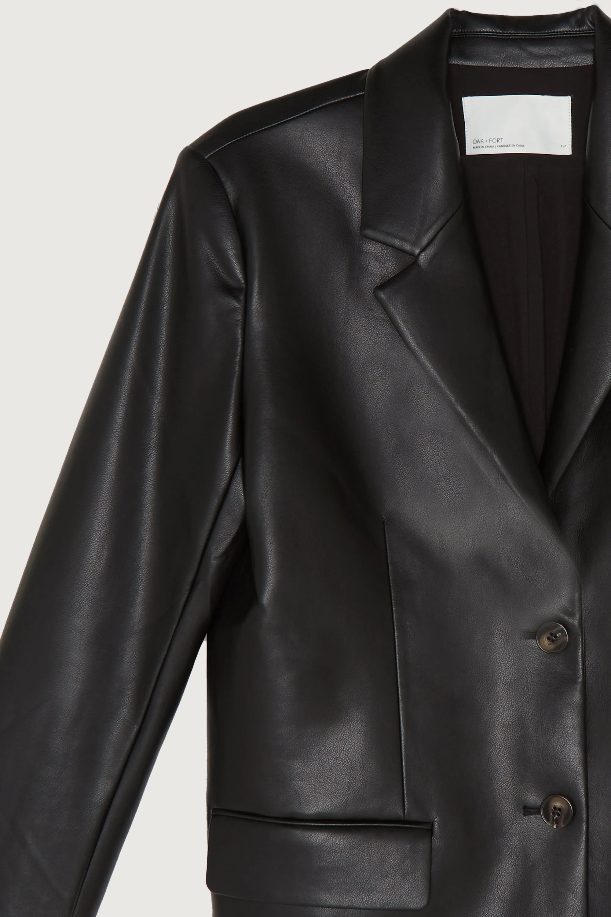 VEGAN LEATHER BLAZER sold by OAK AND FORT product image thumbnail 2
