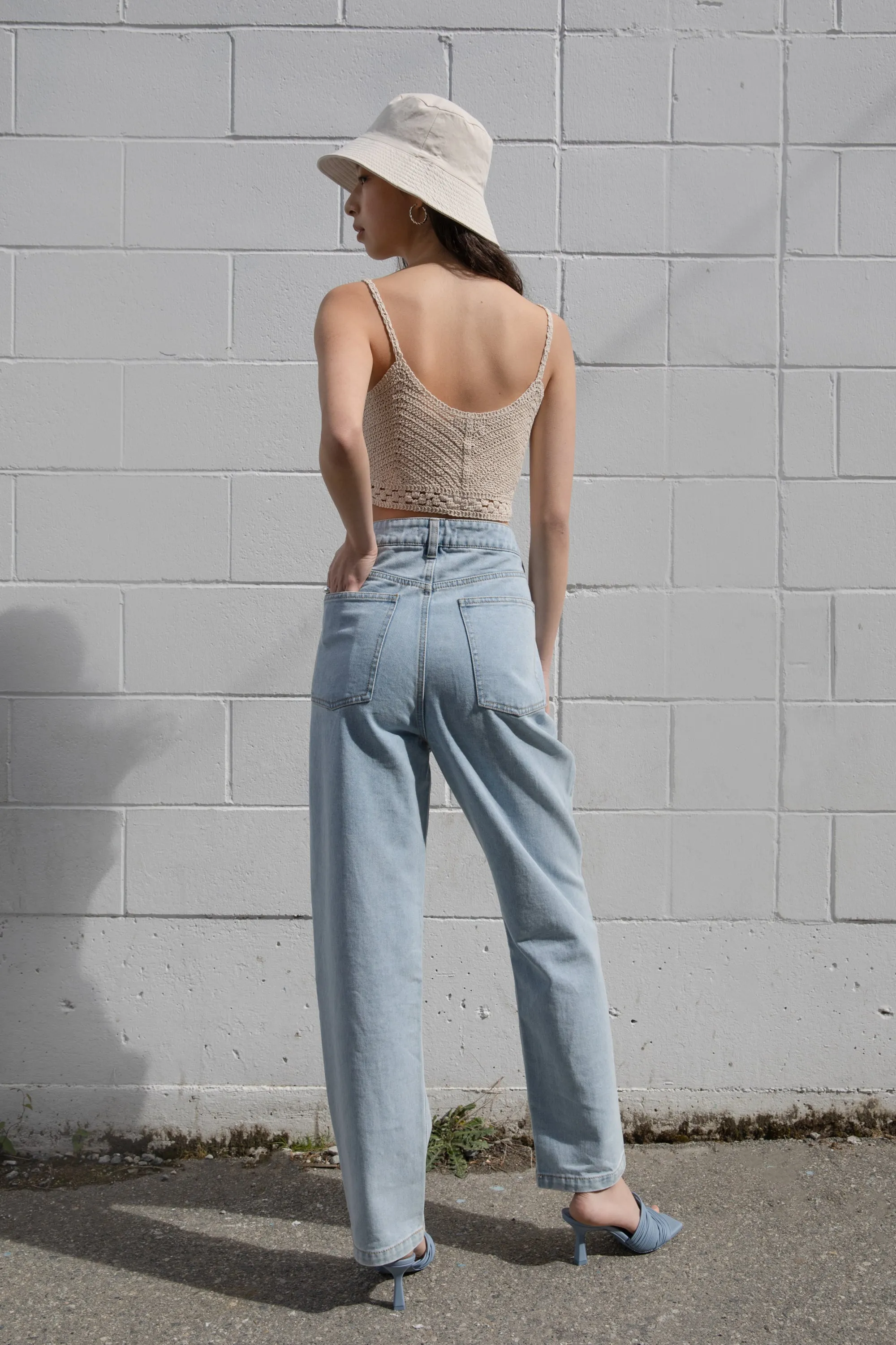 CROPPED CROCHET KNIT TANK sold by OAK AND FORT product image thumbnail 4