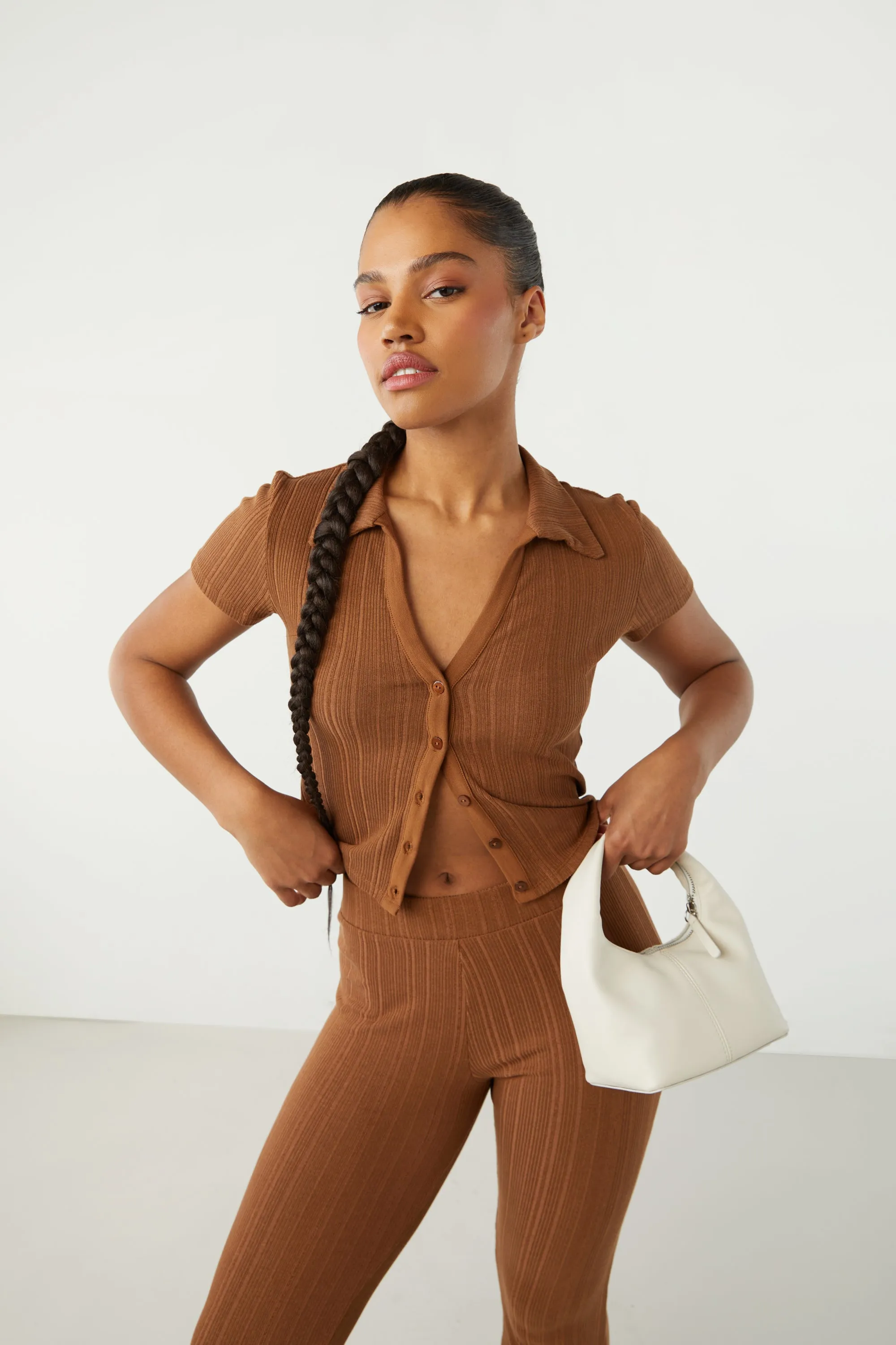 COLLARED BUTTON FRONT TOP sold by OAK AND FORT product image thumbnail 2