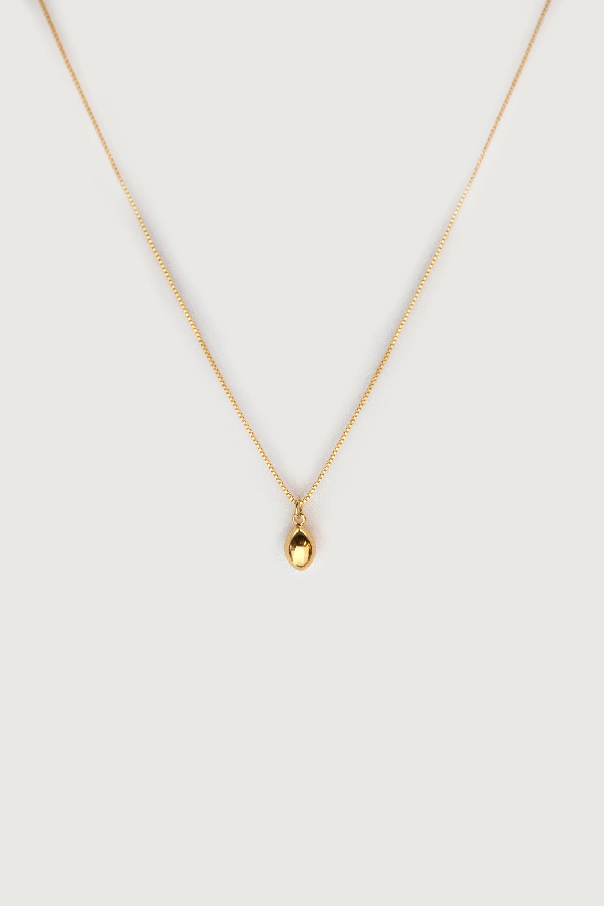 BOX CHAIN WITH OVAL PENDANT sold by OAK AND FORT