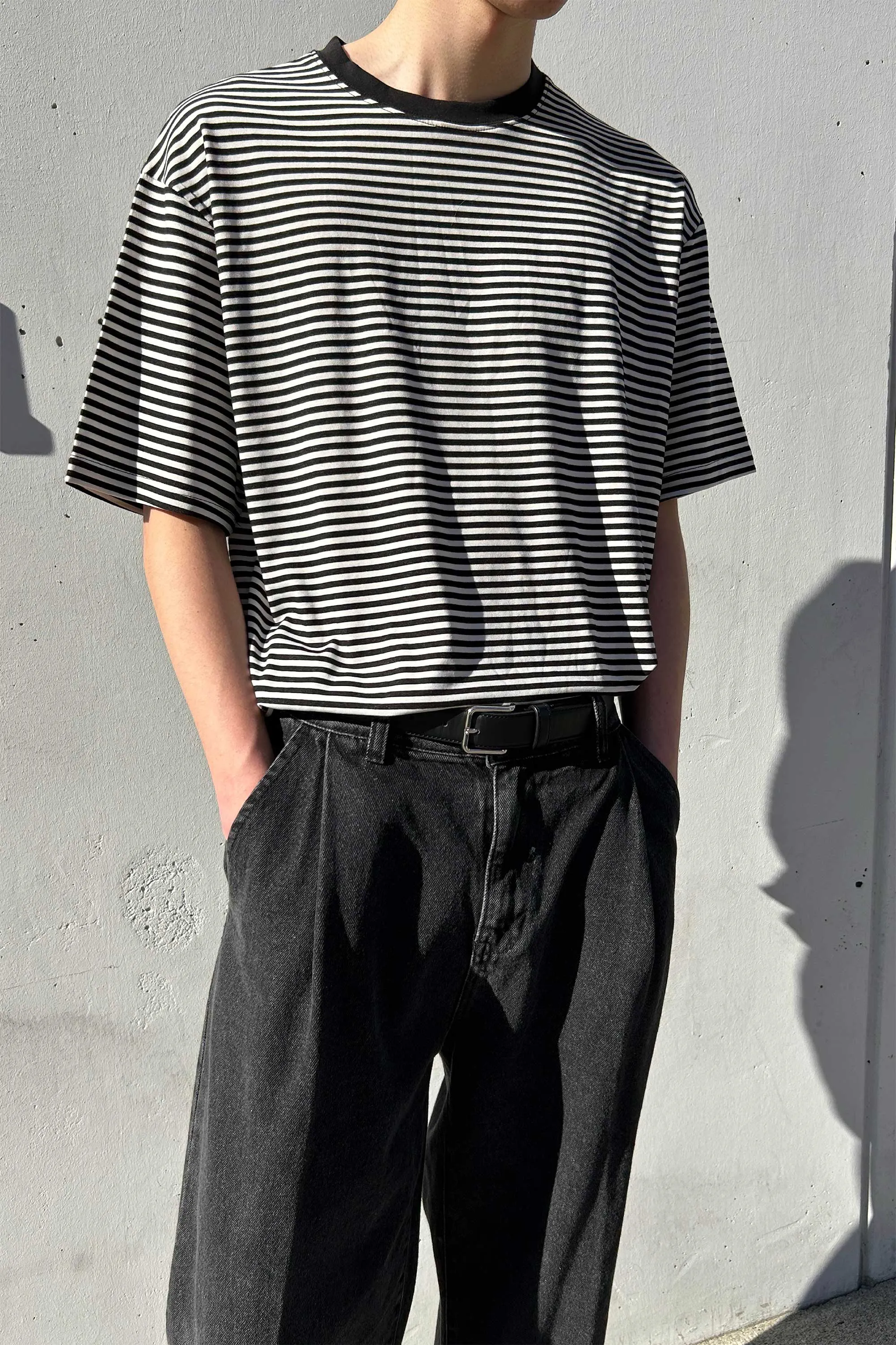 STRIPED CREWNECK TEE sold by OAK AND FORT product image thumbnail 2