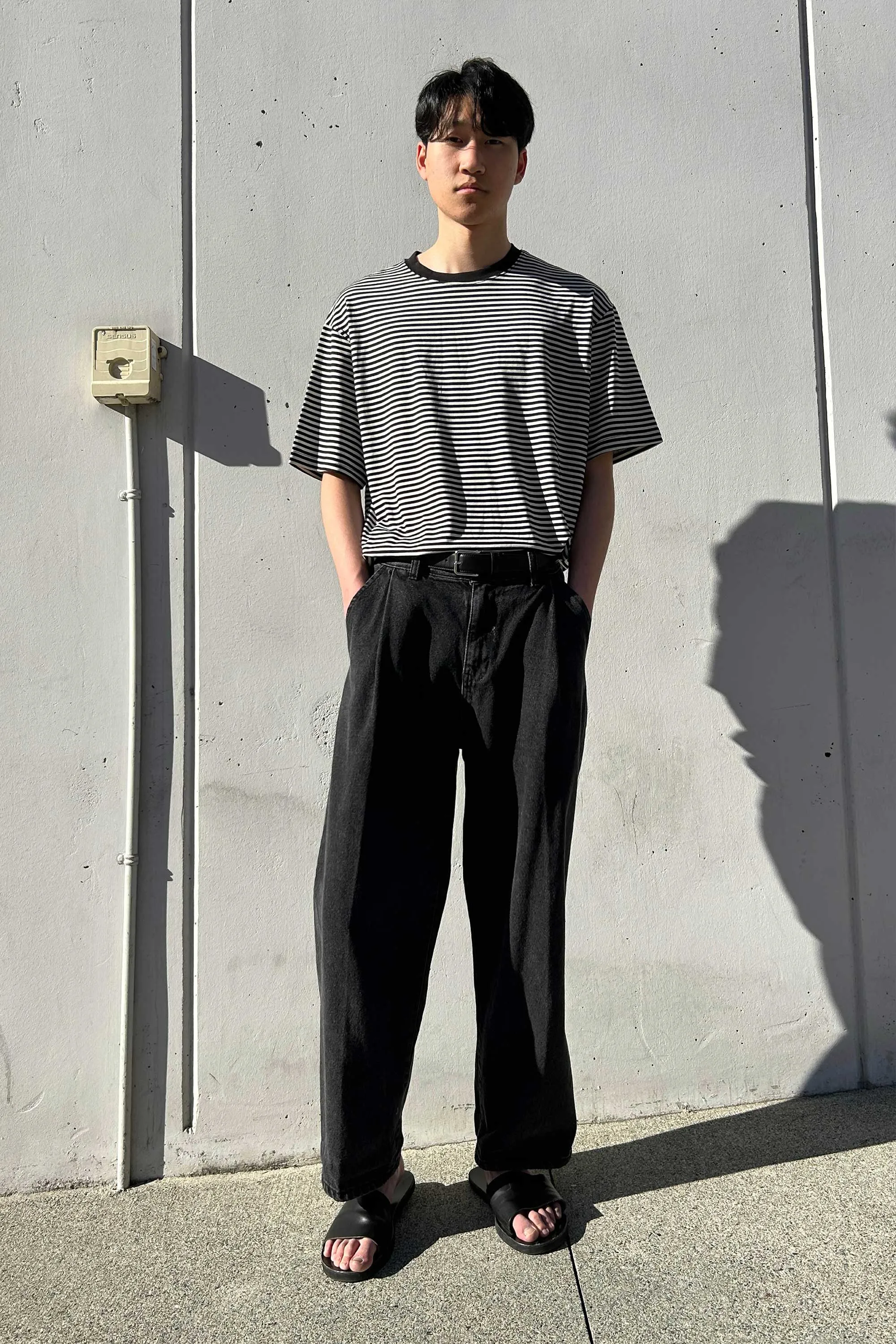 STRIPED CREWNECK TEE sold by OAK AND FORT product image thumbnail 3