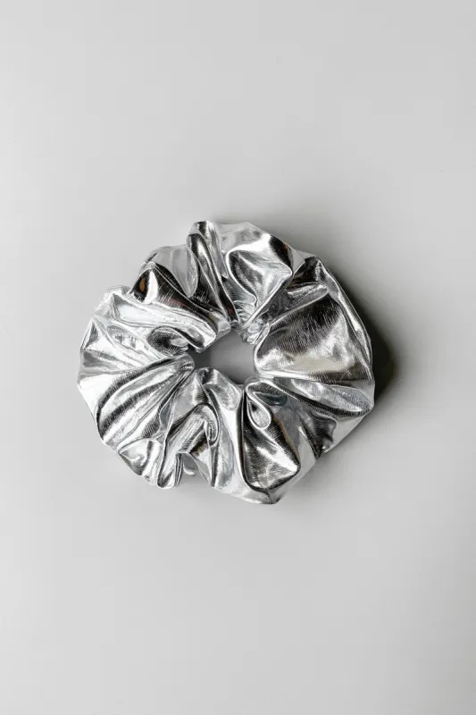 CHROME HAIR SCRUNCHIE sold by OAK AND FORT