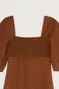 LINEN SMOCKED MIDI DRESS sold by OAK AND FORT