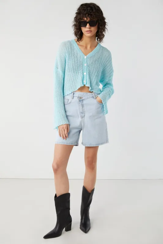 CROPPED OVERSIZED CARDIGAN sold by OAK AND FORT