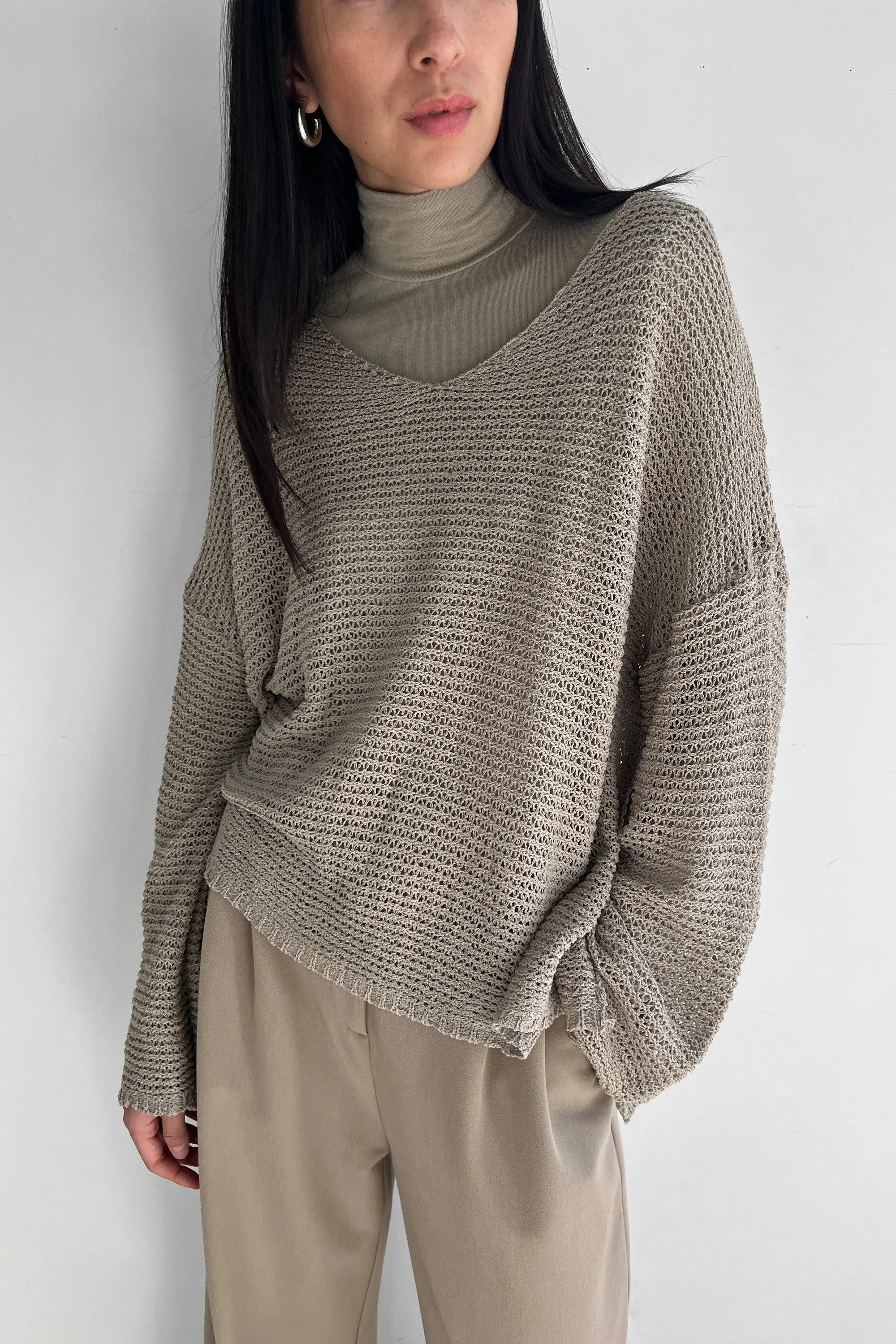 CROCHET LONG SLEEVE TOP sold by OAK AND FORT product image thumbnail 2