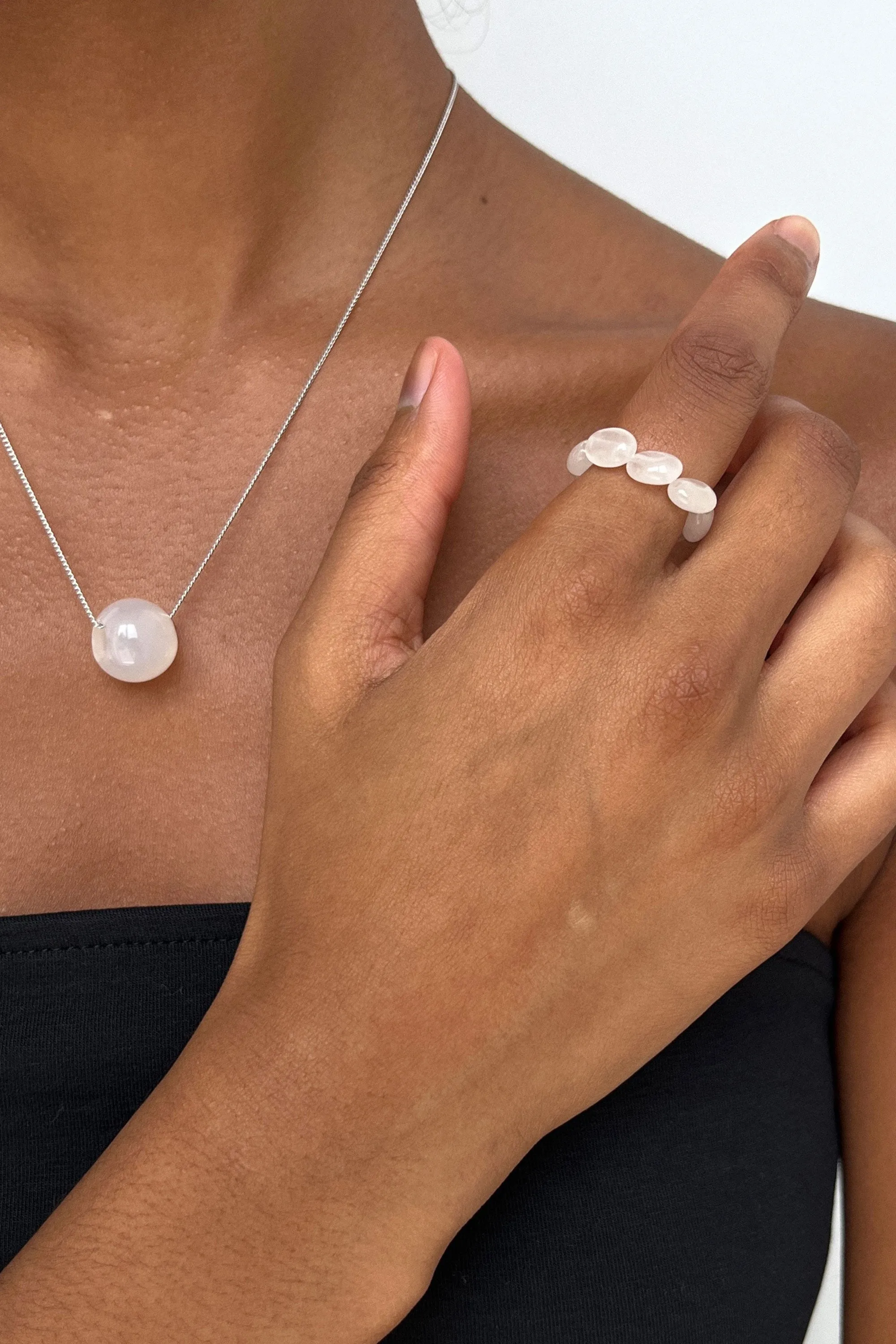 CHAIN NECKLACE WITH GEMSTONE PENDANT sold by OAK AND FORT product image thumbnail 4
