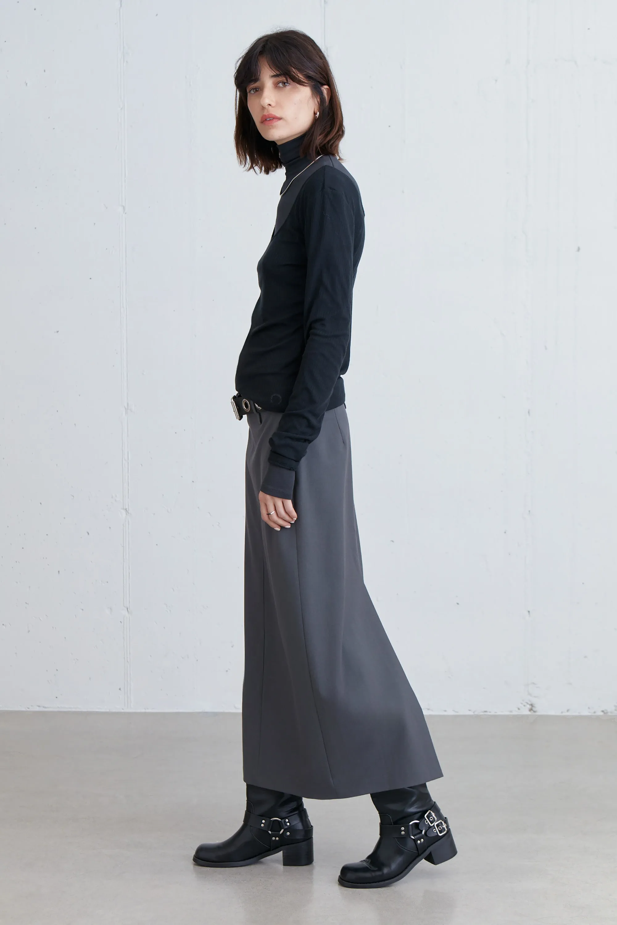 SHEER SCOOP NECK LONG SLEEVE TOP sold by OAK AND FORT product image thumbnail 4