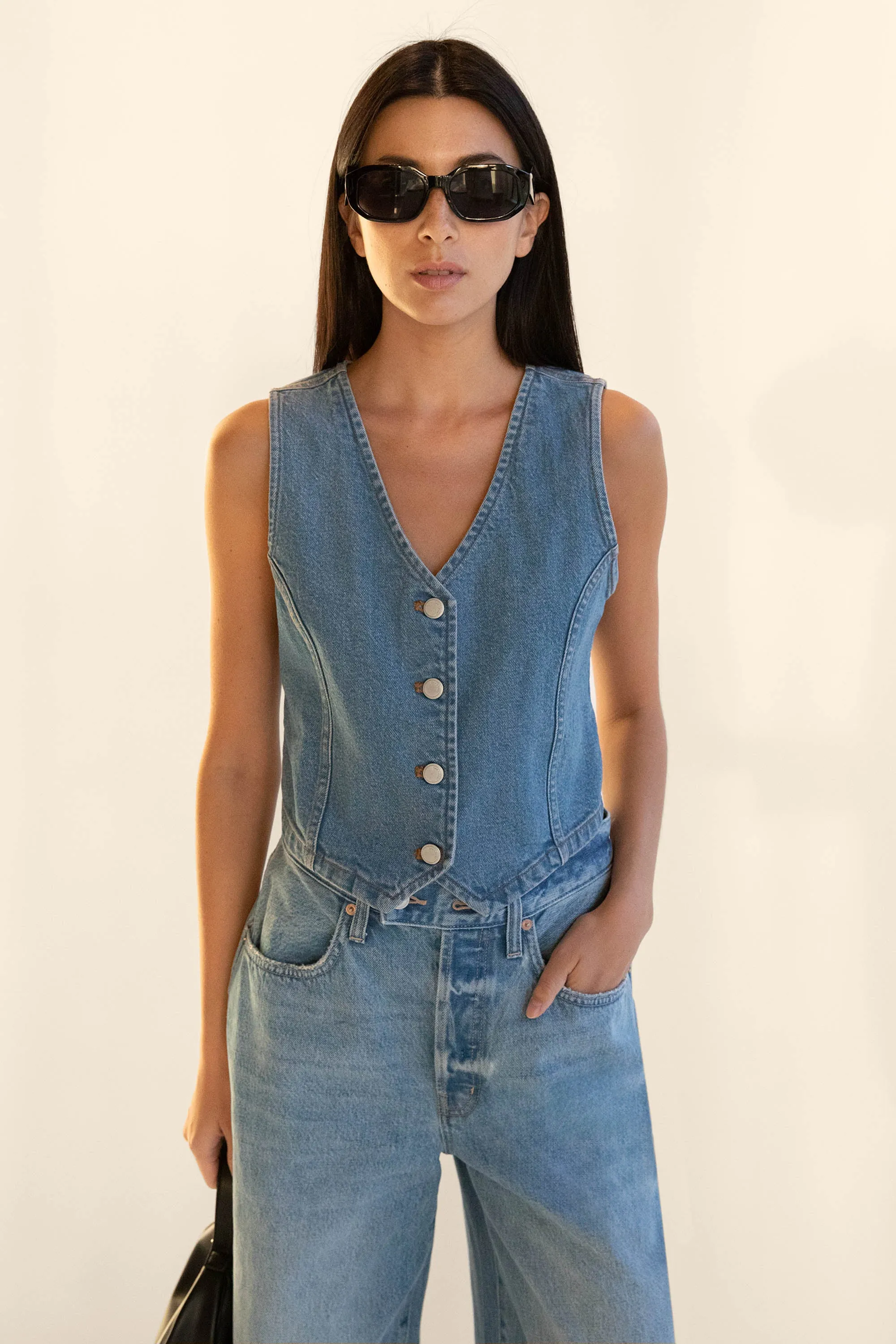 DENIM VEST sold by OAK AND FORT product image thumbnail 3