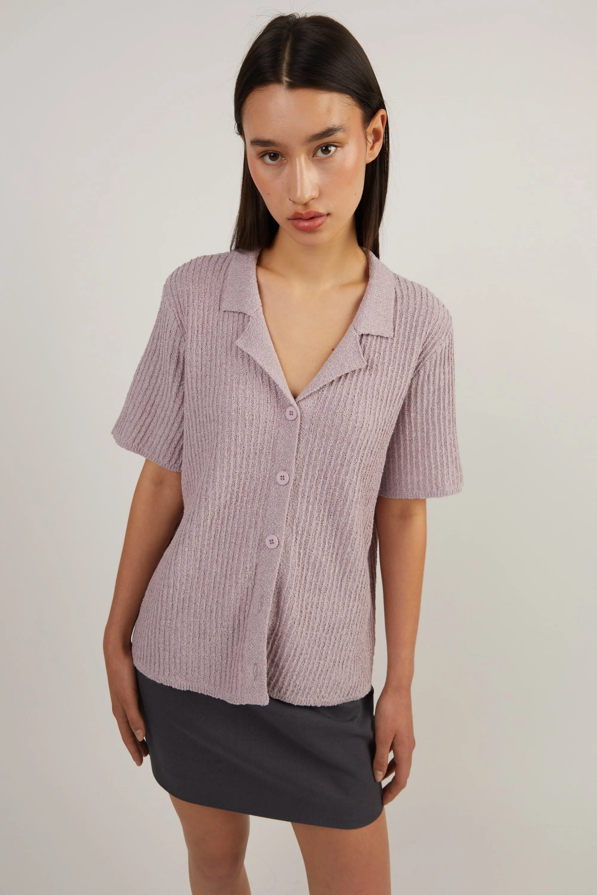 SHORT SLEEVE BUTTON UP CARDIGAN sold by OAK AND FORT product image thumbnail 4