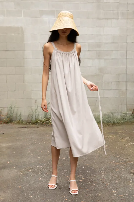LINEN BLEND MIDI DRESS sold by OAK AND FORT