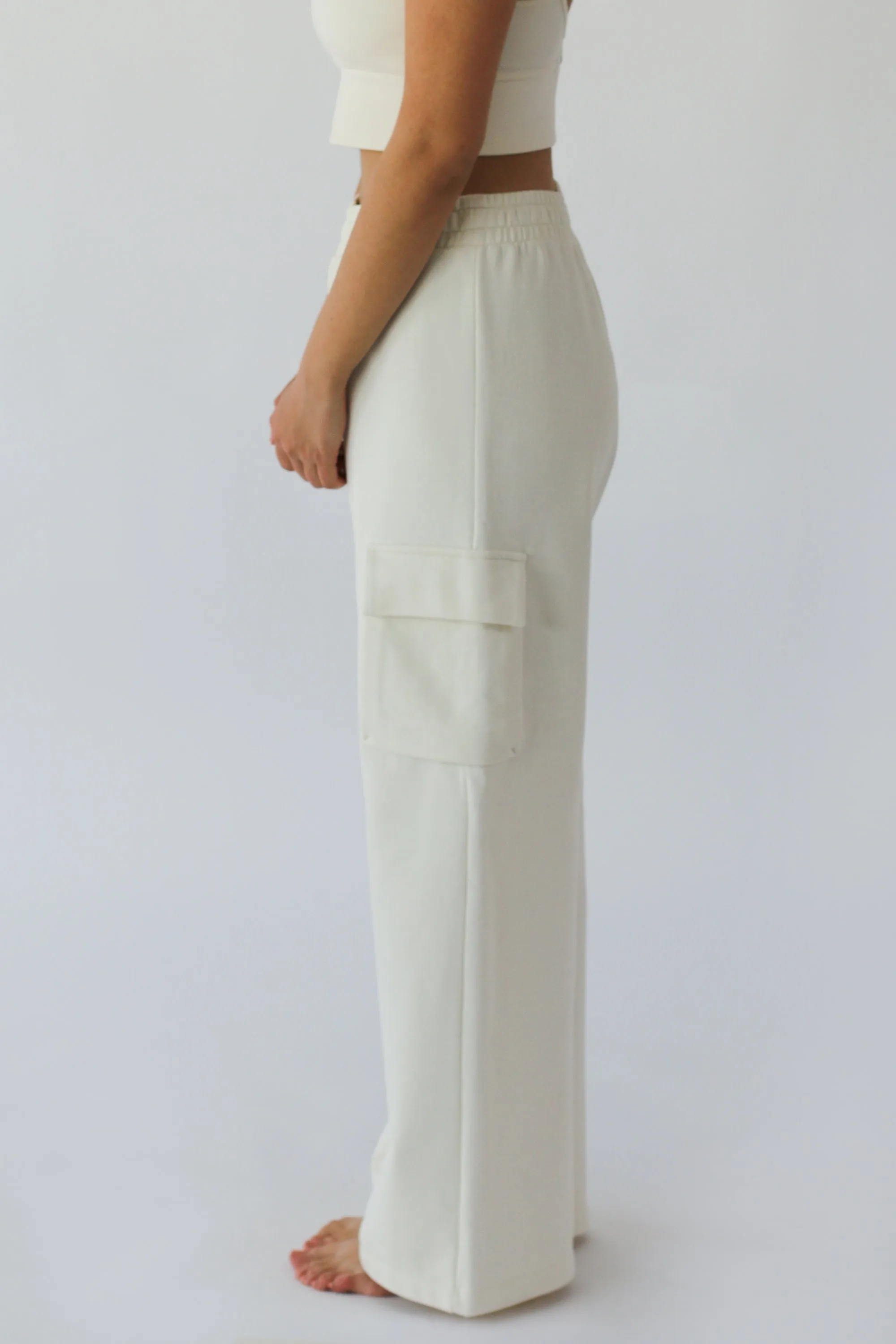 WIDE LEG CARGO SWEATPANT sold by OAK AND FORT product image thumbnail 4