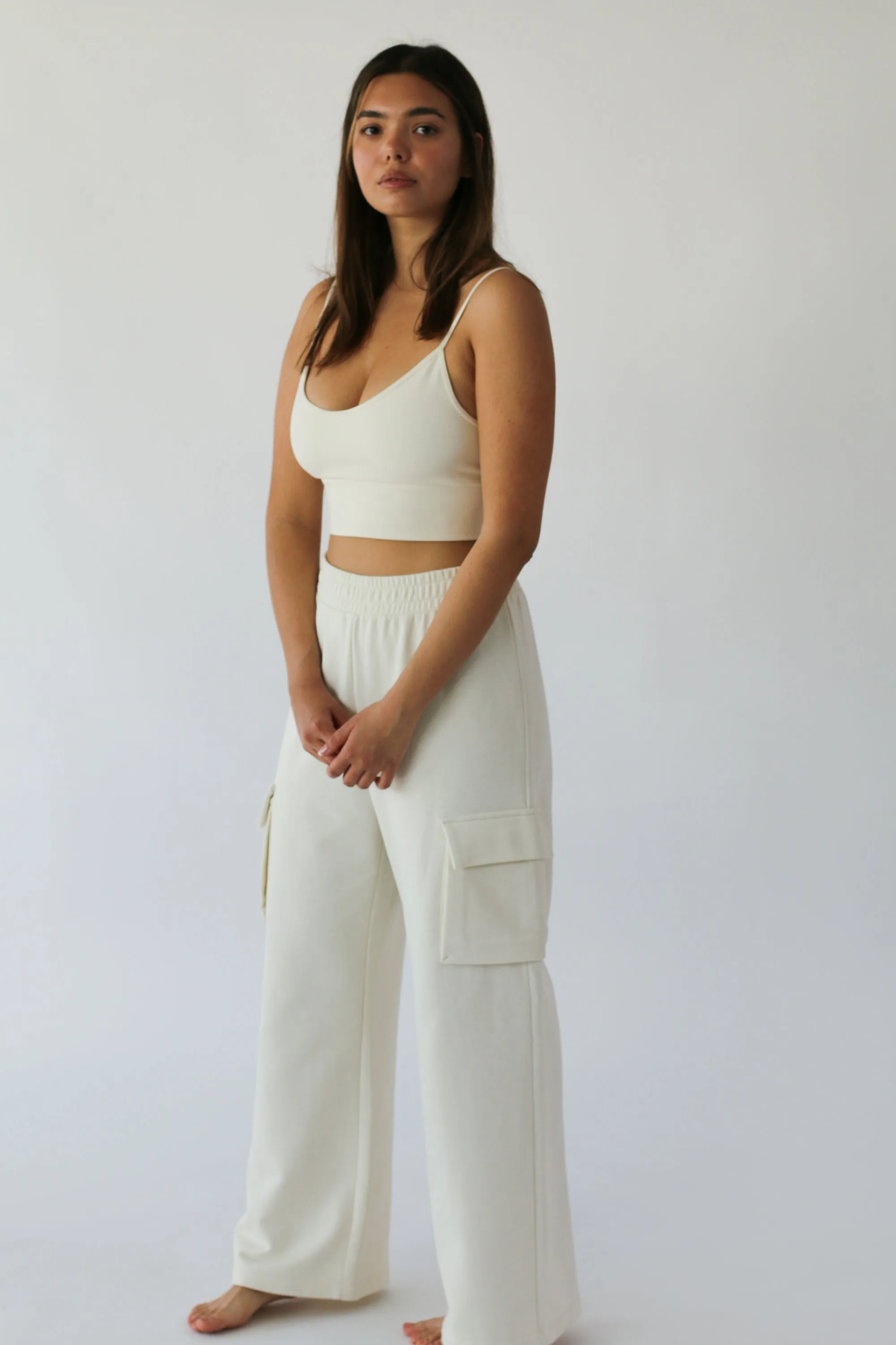 WIDE LEG CARGO SWEATPANT sold by OAK AND FORT product image thumbnail 2