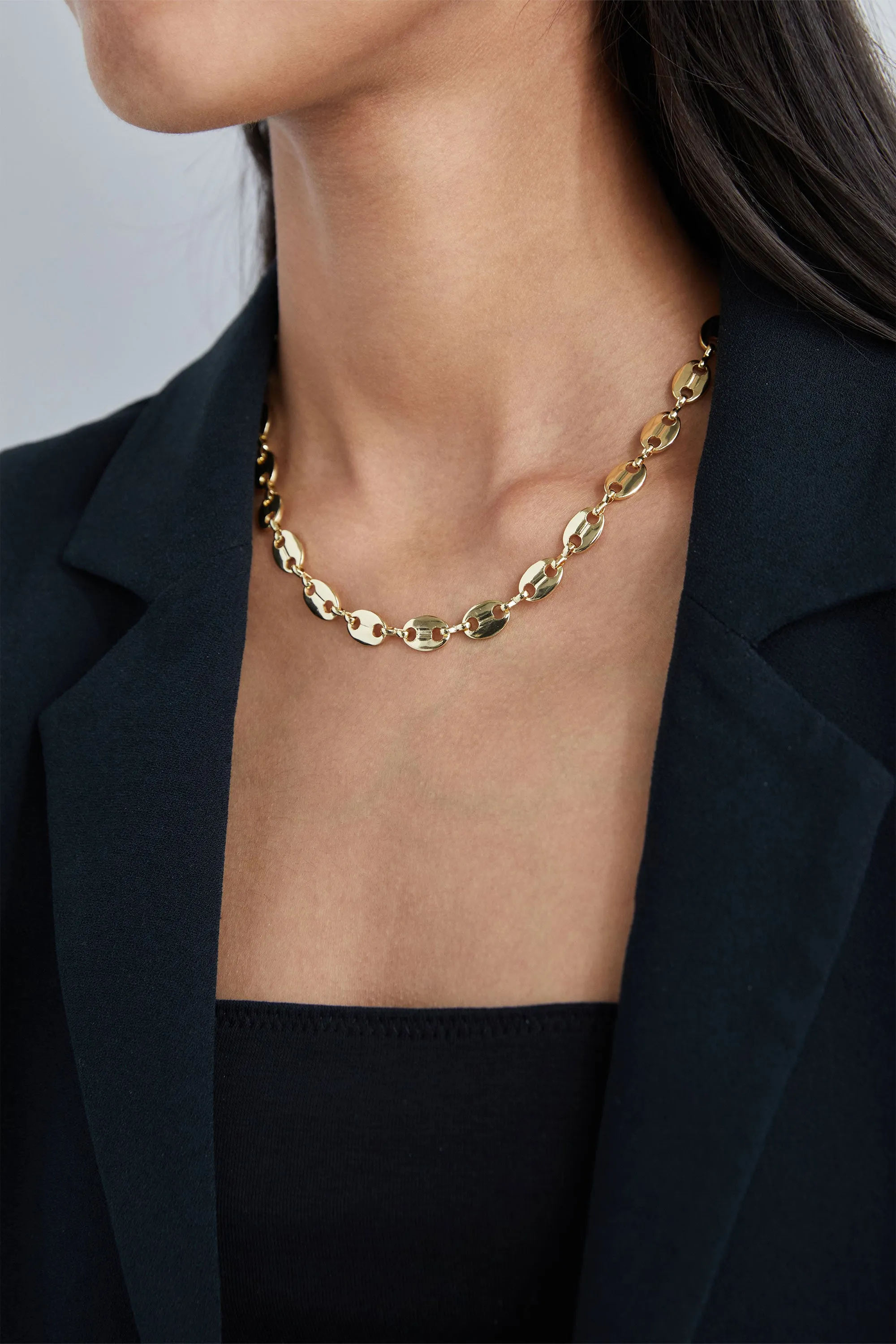 CIRCLE LINK CHAIN NECKLACE sold by OAK AND FORT product image thumbnail 3