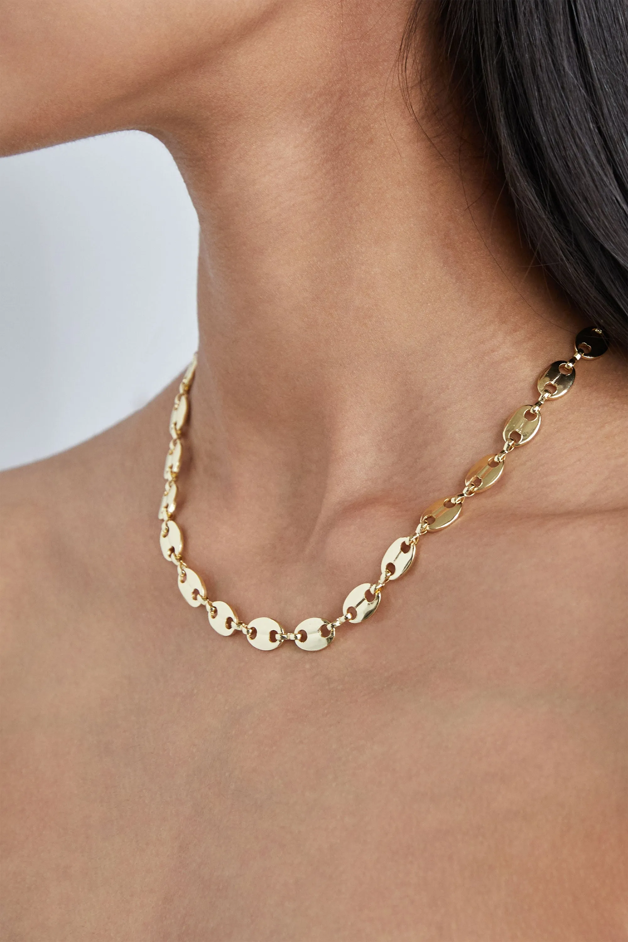 CIRCLE LINK CHAIN NECKLACE sold by OAK AND FORT product image thumbnail 2