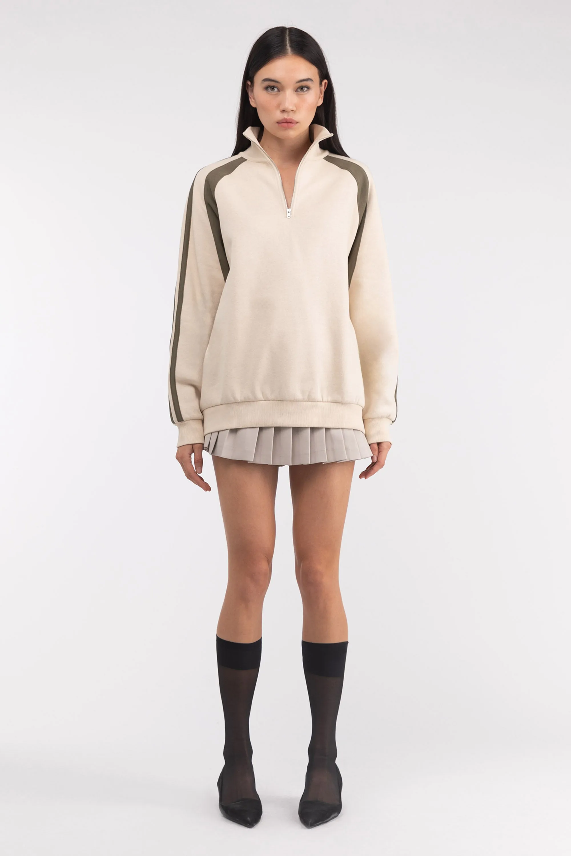 VARSITY HALF ZIP PULLOVER sold by OAK AND FORT product image thumbnail 2