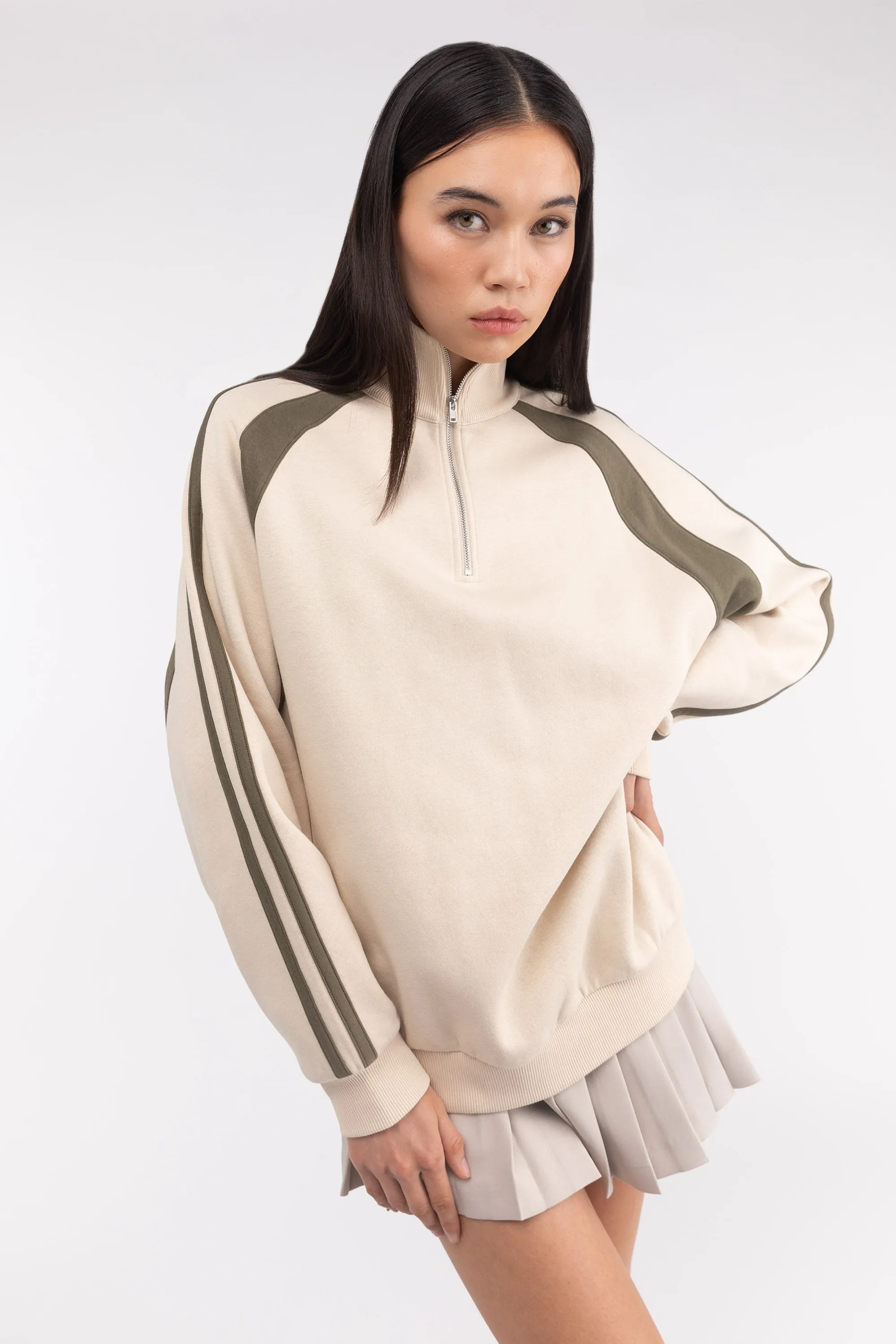 VARSITY HALF ZIP PULLOVER sold by OAK AND FORT