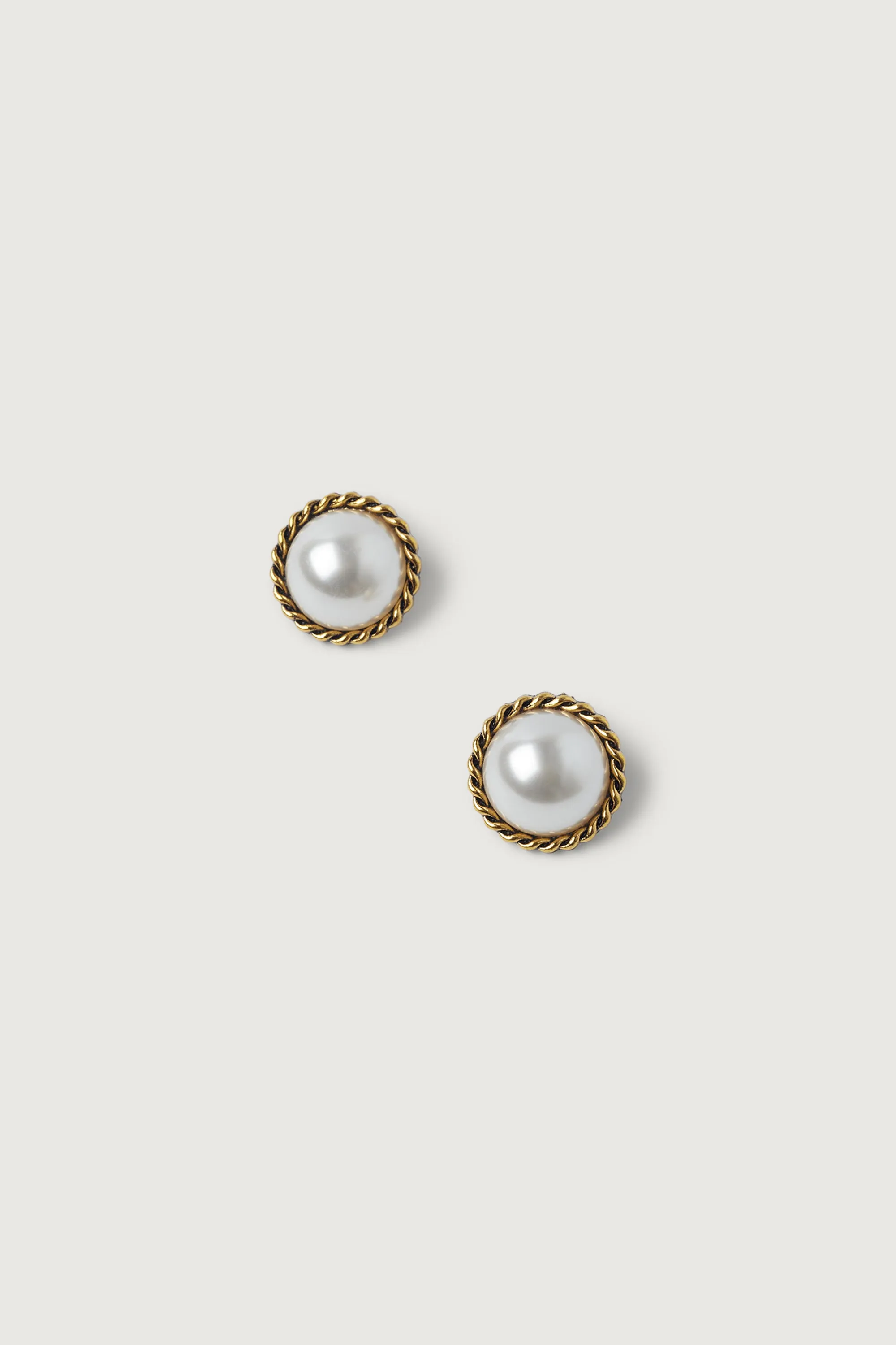 PEARL BUTTON EARRING sold by OAK AND FORT product image thumbnail 2