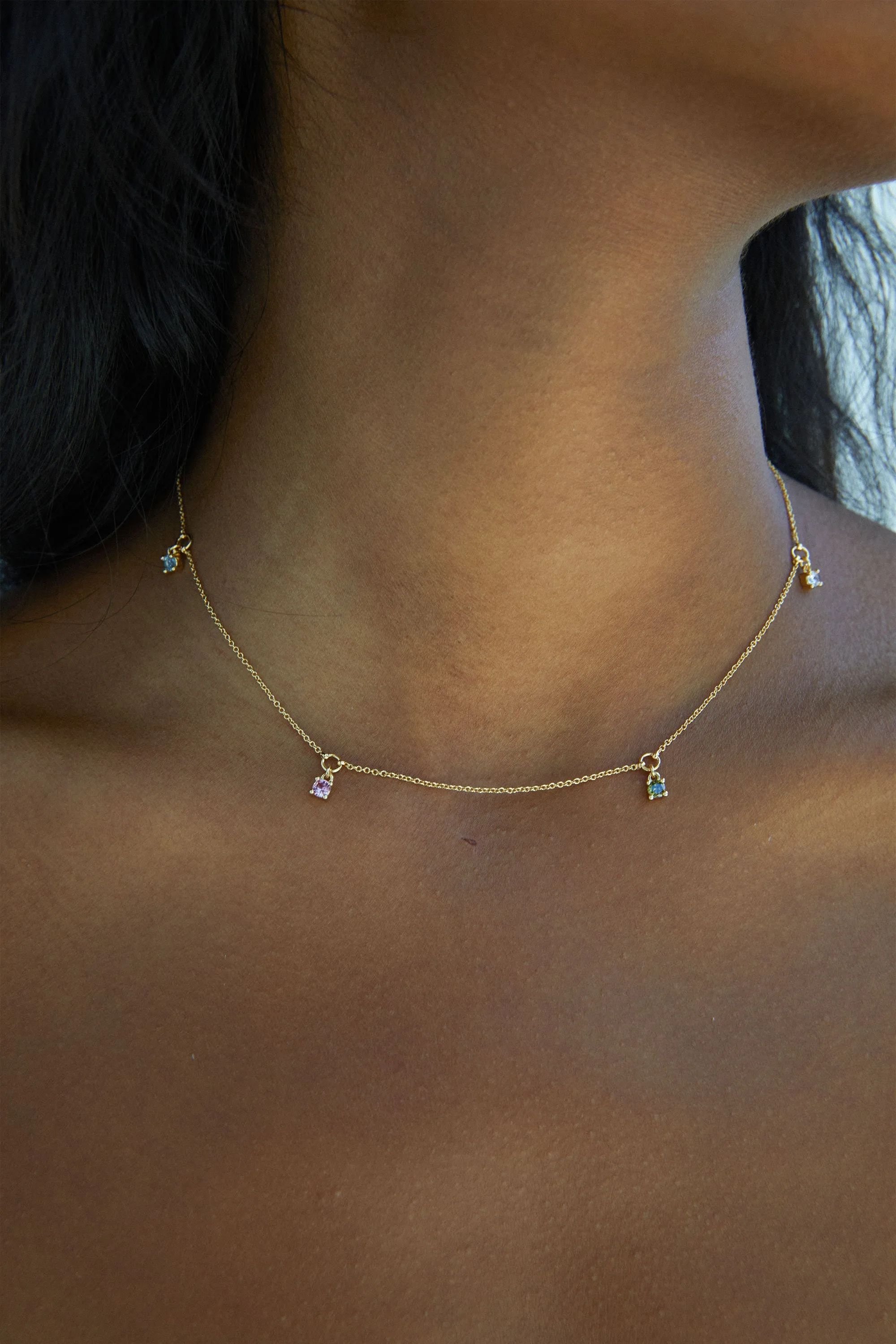 COLOURED ZIRCONIA NECKLACE sold by OAK AND FORT product image thumbnail 3