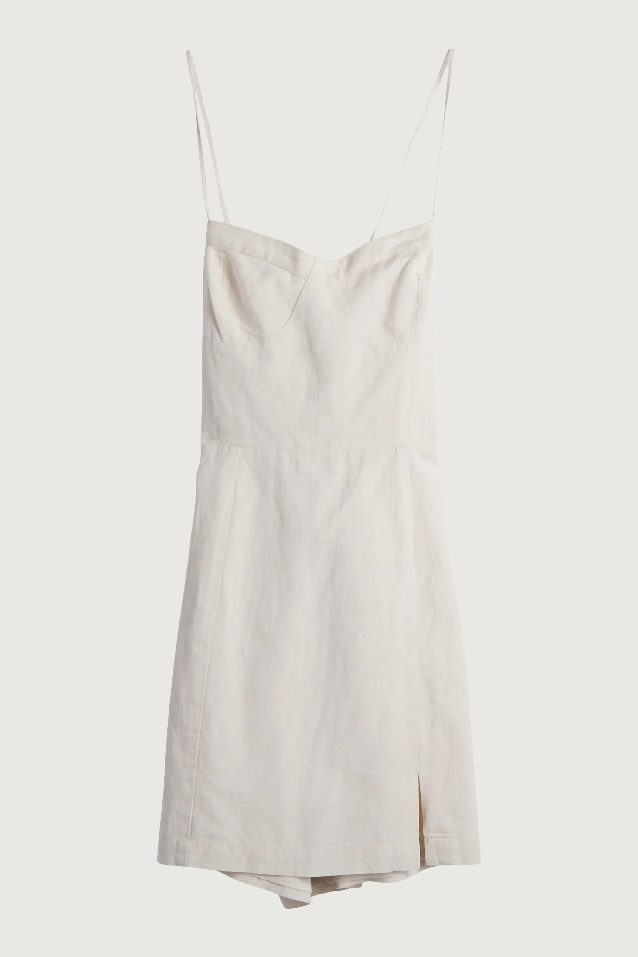 LINEN BLEND OPEN BACK MINI DRESS sold by OAK AND FORT product image thumbnail 5