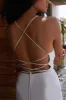 LINEN BLEND OPEN BACK MINI DRESS sold by OAK AND FORT