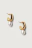 HOOP EARRINGS WITH WATER PEARLS sold by OAK AND FORT