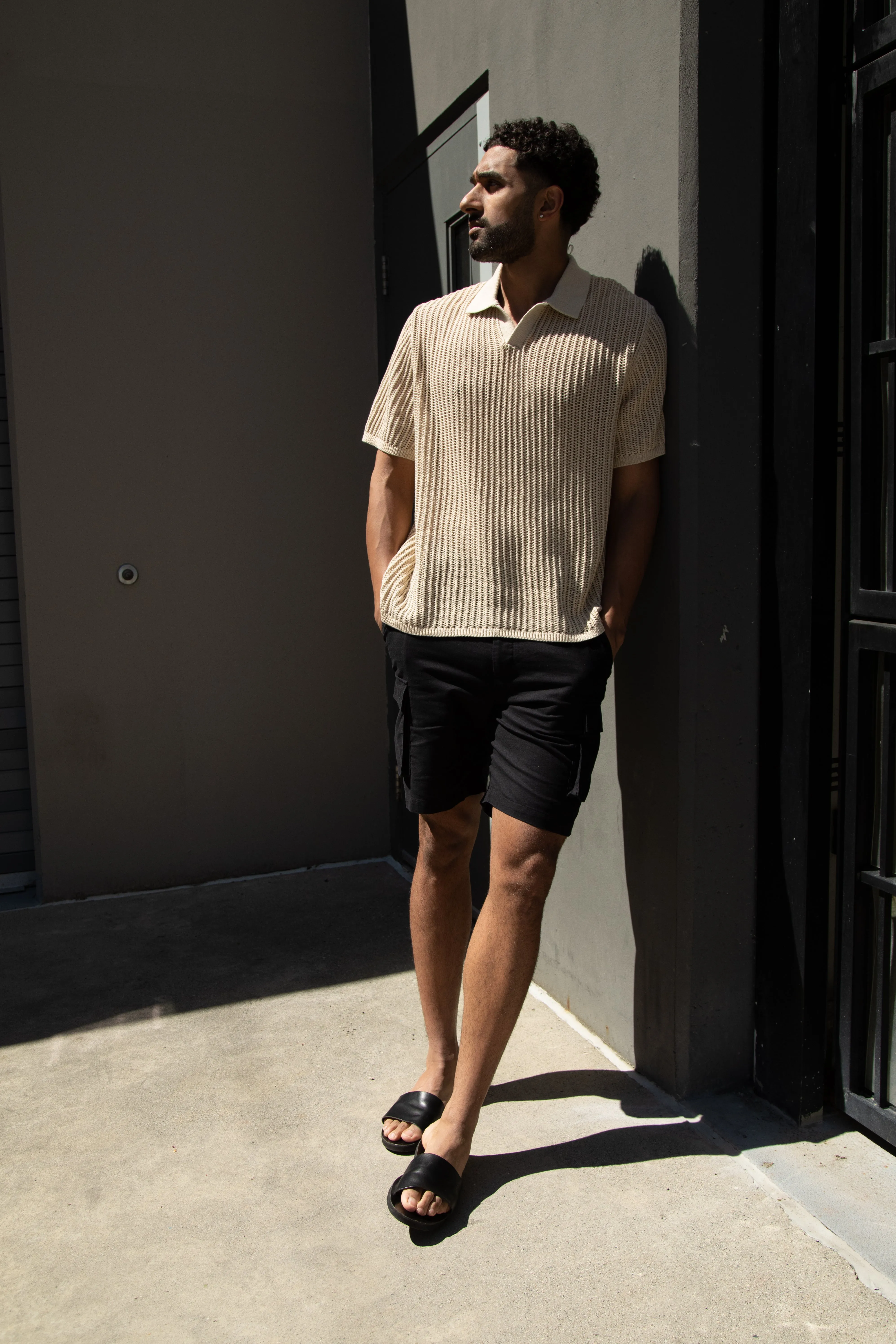 CROCHET COLLARED SHORT SLEEVE SWEATER sold by OAK AND FORT