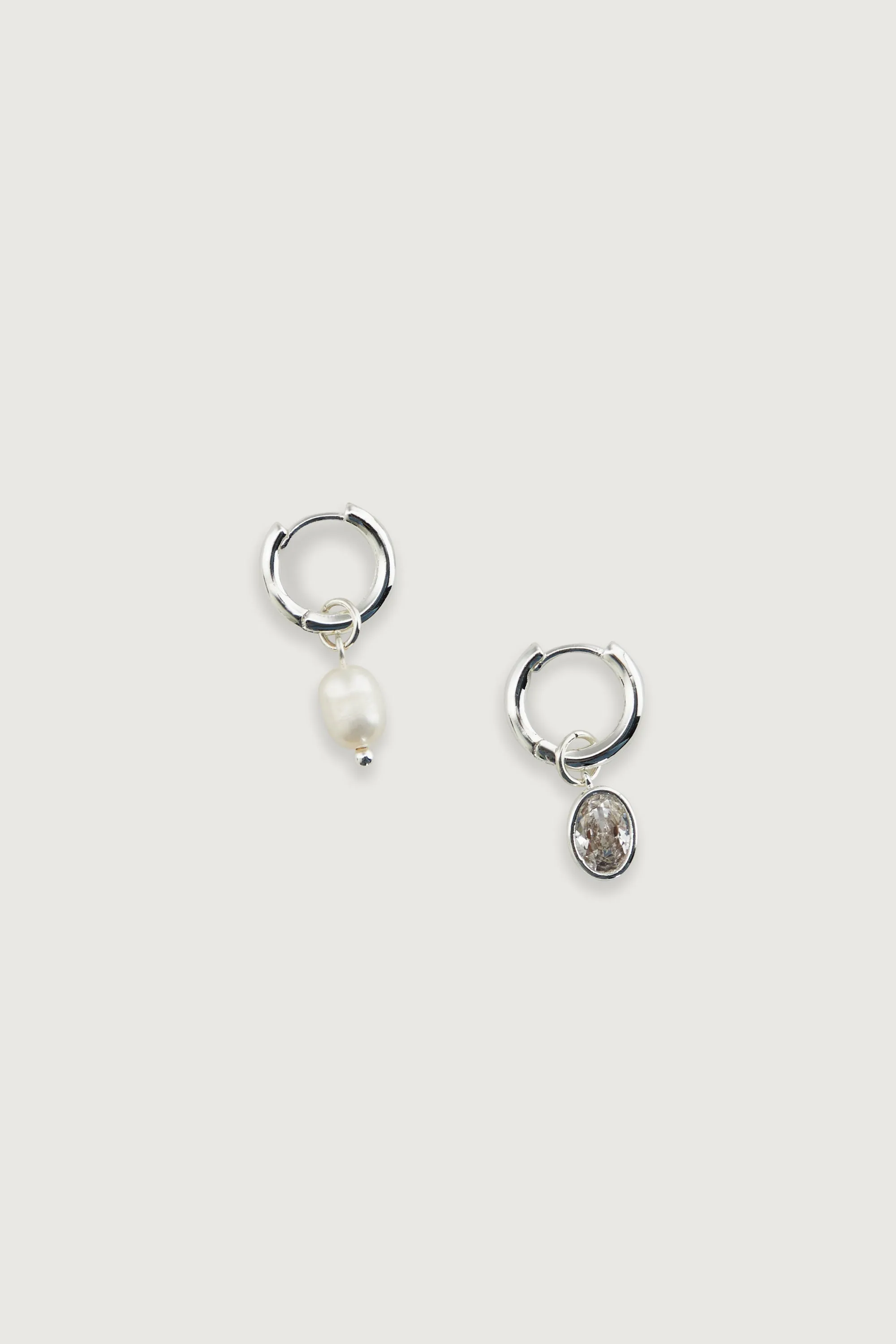 ZIRCONIA AND PEARL HOOPS sold by OAK AND FORT product image thumbnail 3