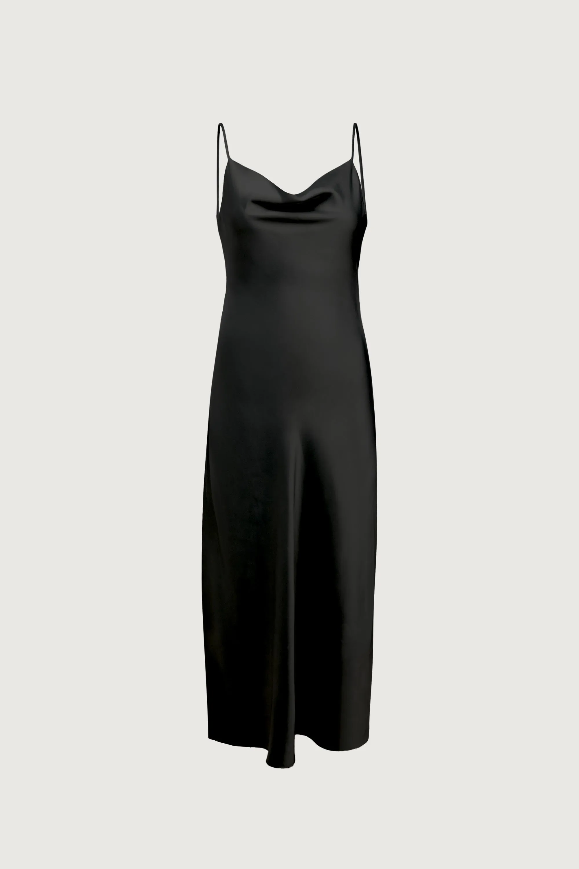 COWL NECK SATIN MIDI DRESS sold by OAK AND FORT product image thumbnail 2