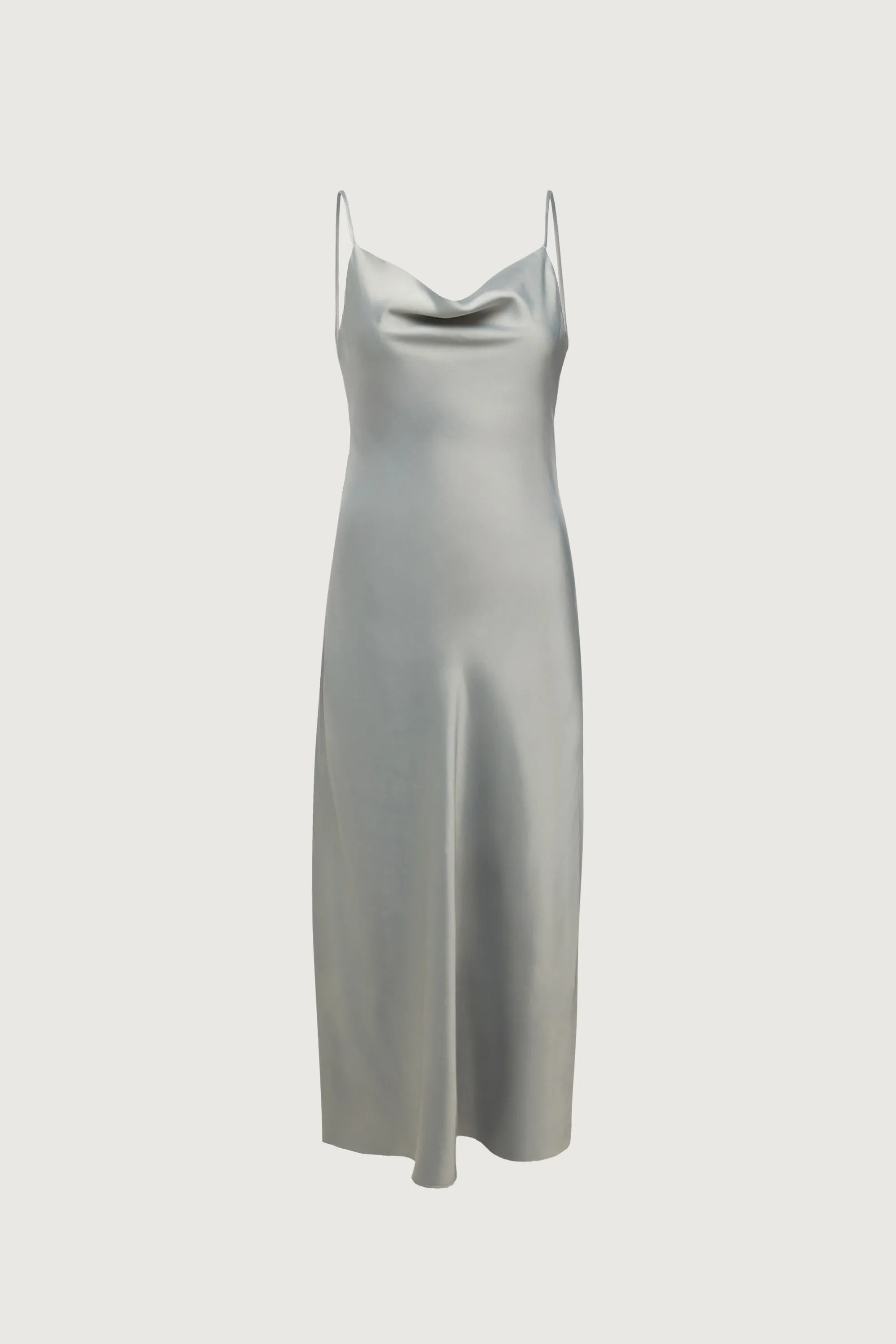 COWL NECK SATIN MIDI DRESS sold by OAK AND FORT product image thumbnail 3