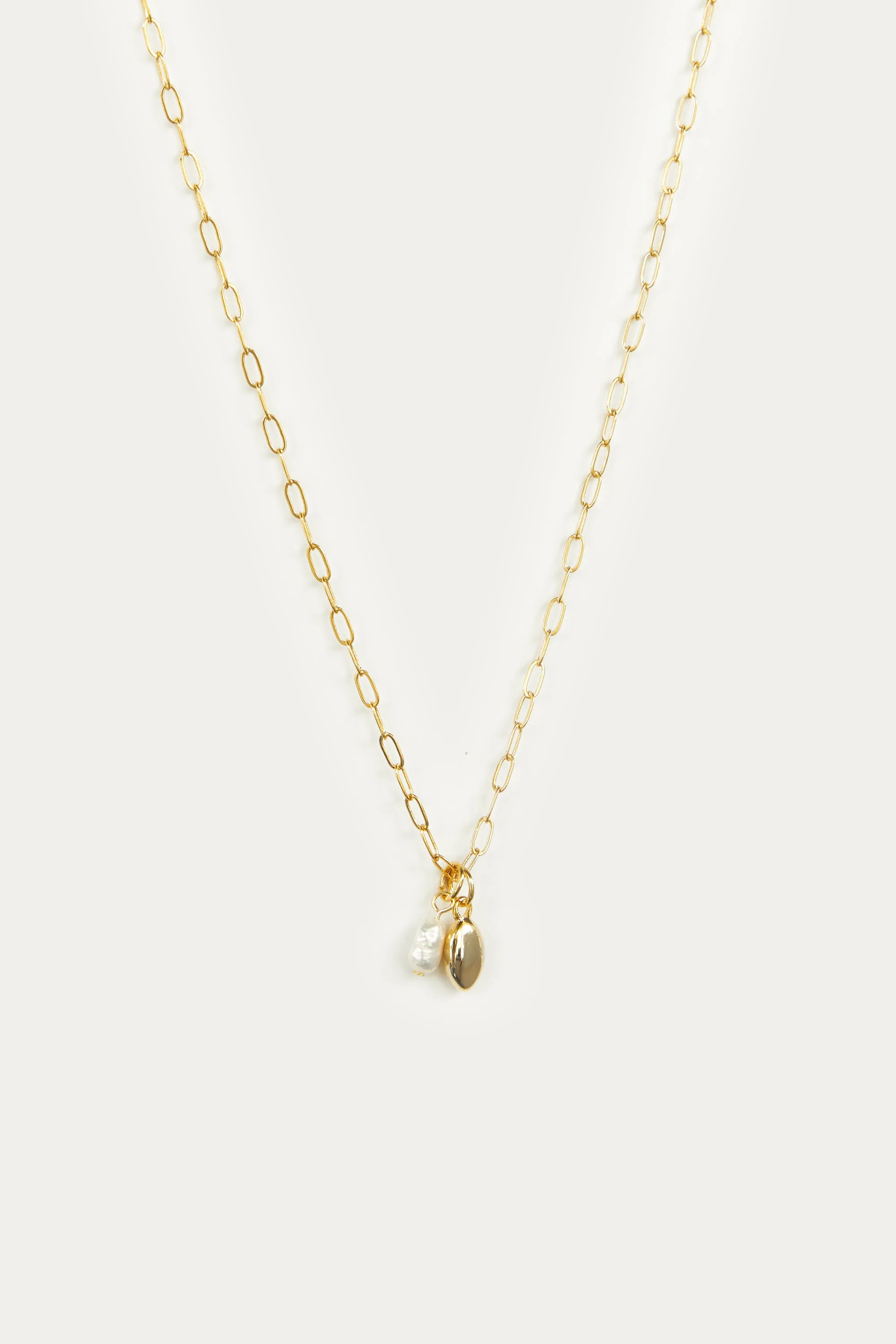 PEARL AND PEBBLE PENDANT NECKLACE sold by OAK AND FORT product image thumbnail 3