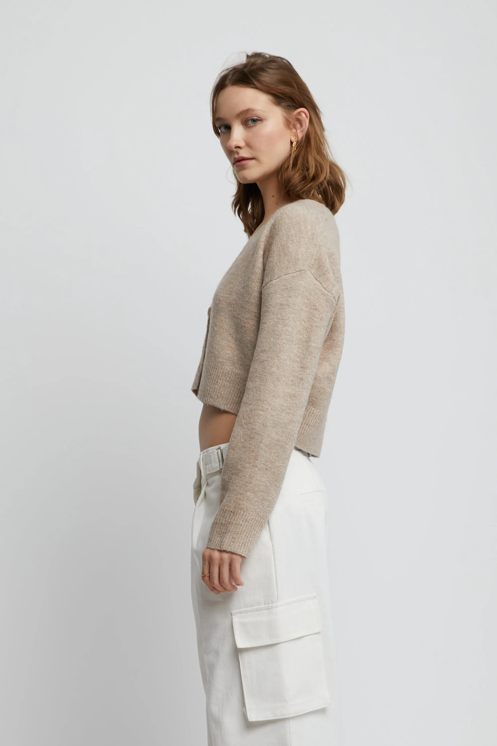 CROPPED CARDIGAN sold by OAK AND FORT product image thumbnail 3