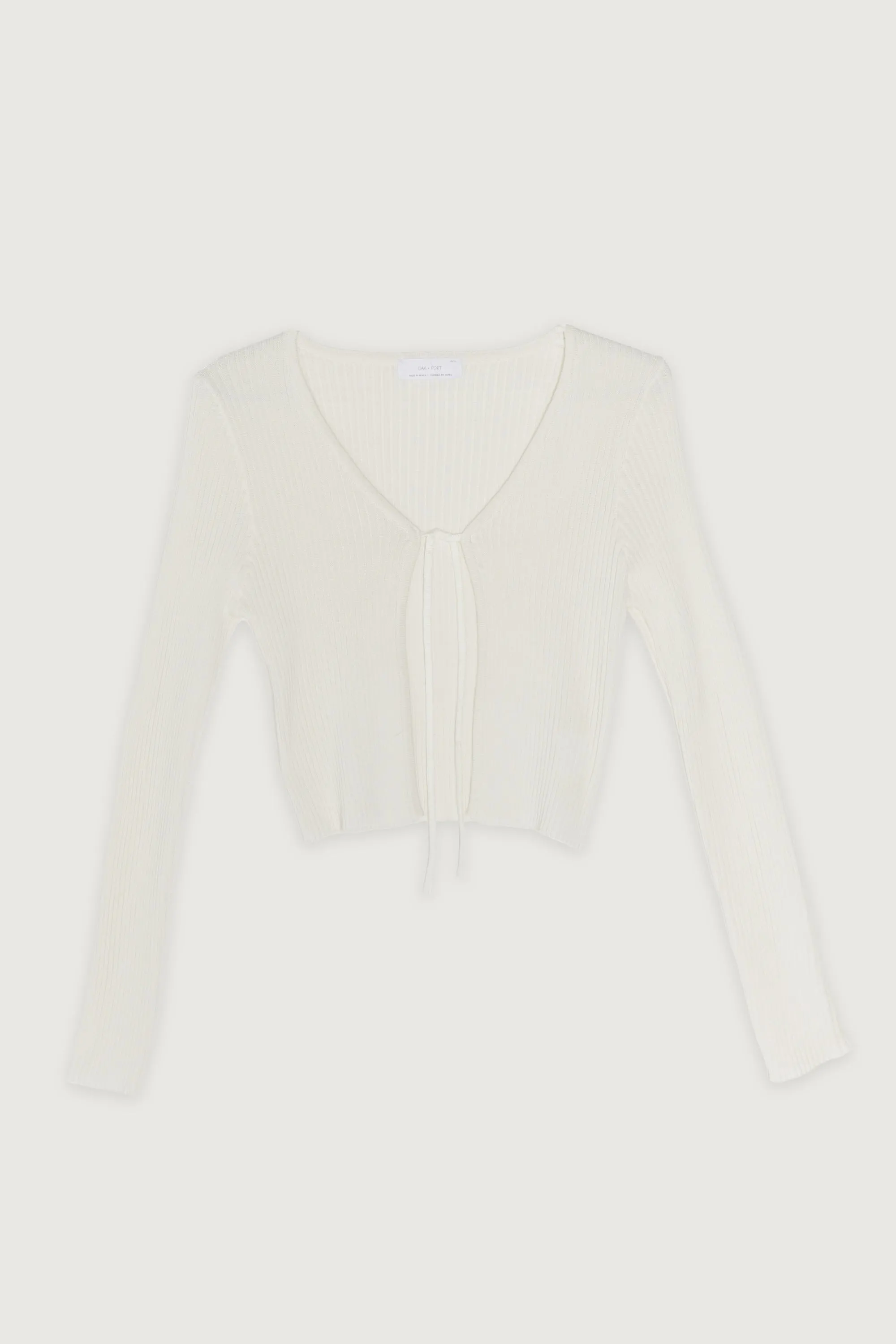 RIBBED LONG SLEEVE WITH FRONT TIE sold by OAK AND FORT product image thumbnail 5