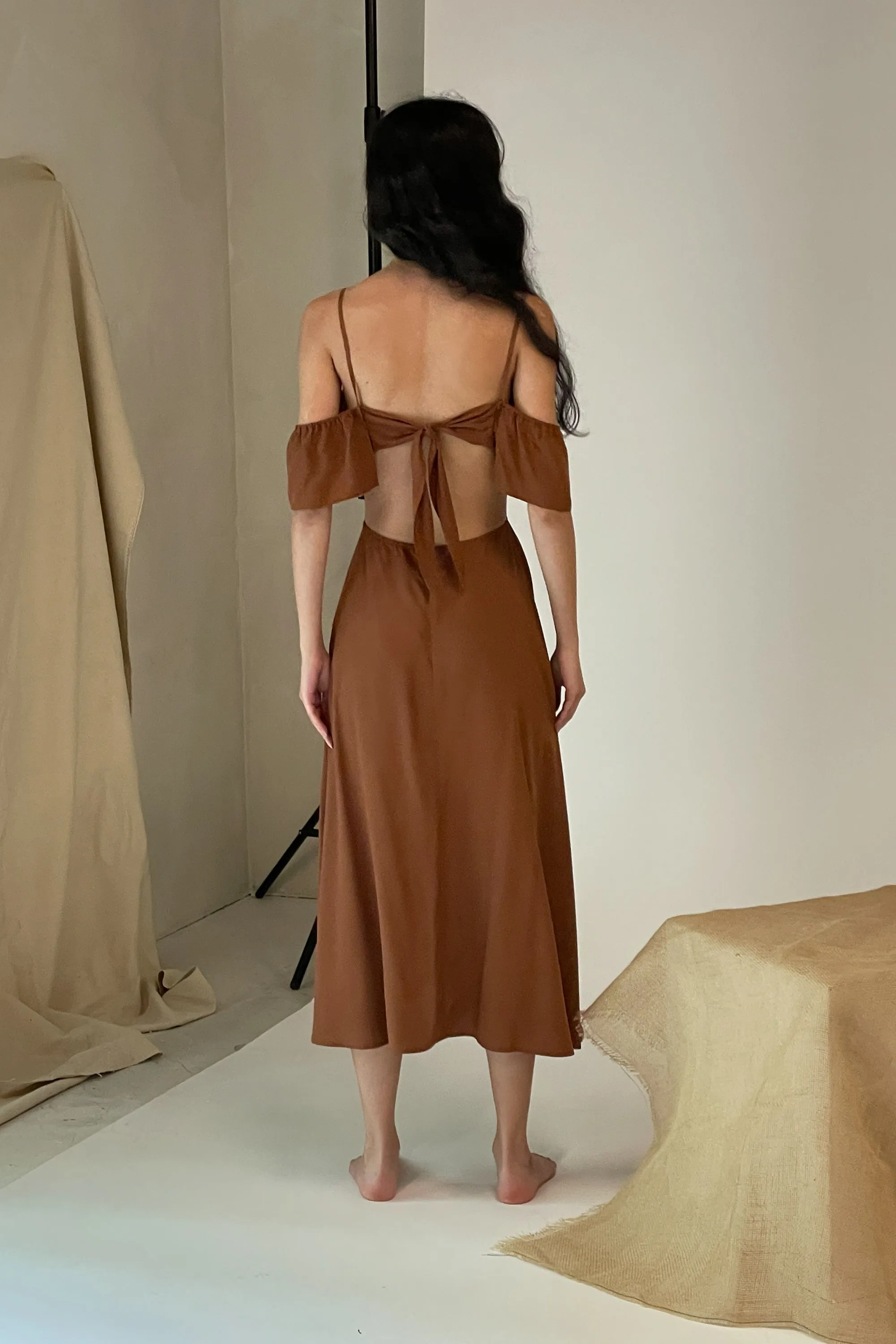 OFF SHOULDER MIDI DRESS sold by OAK AND FORT product image thumbnail 3