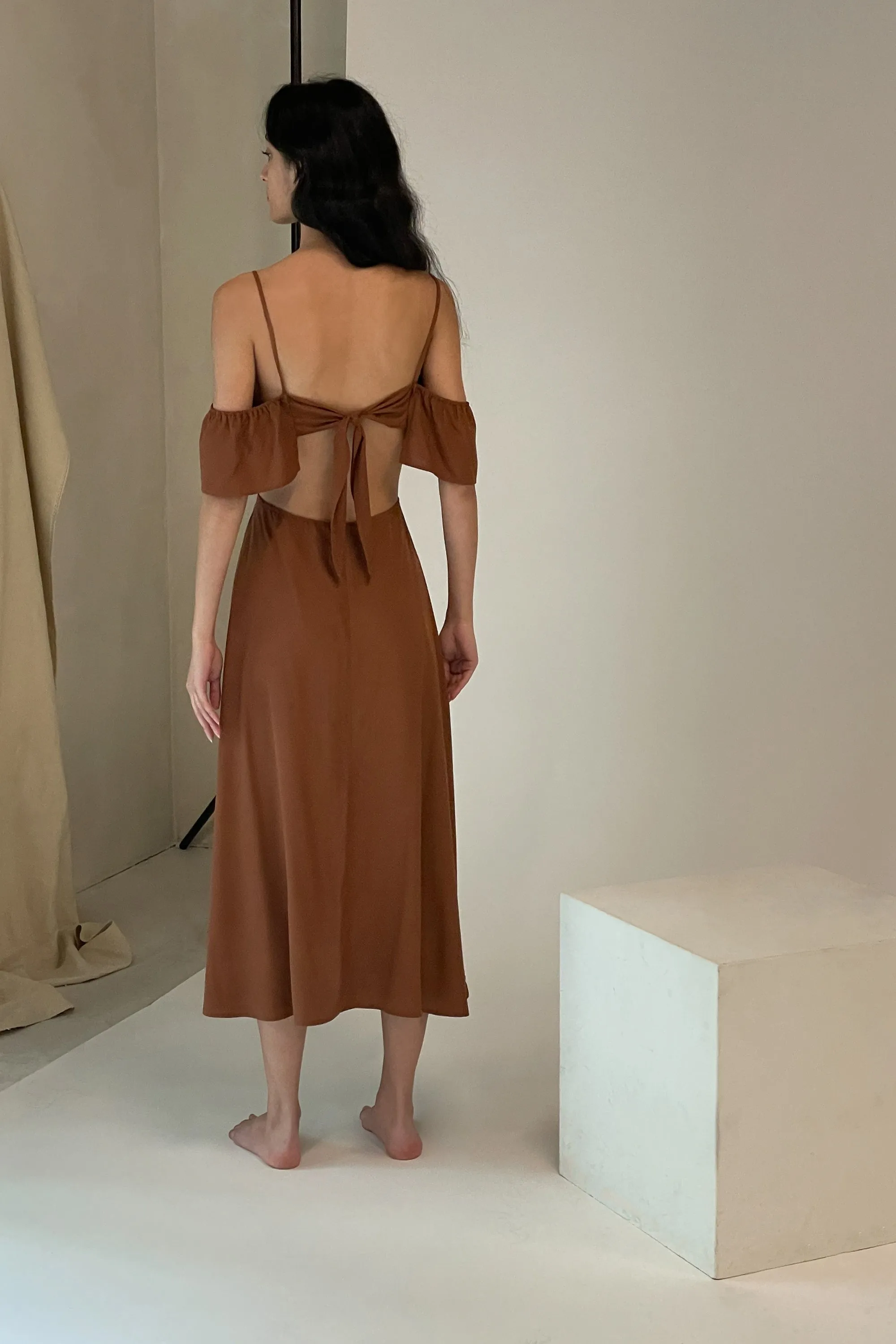 OFF SHOULDER MIDI DRESS sold by OAK AND FORT