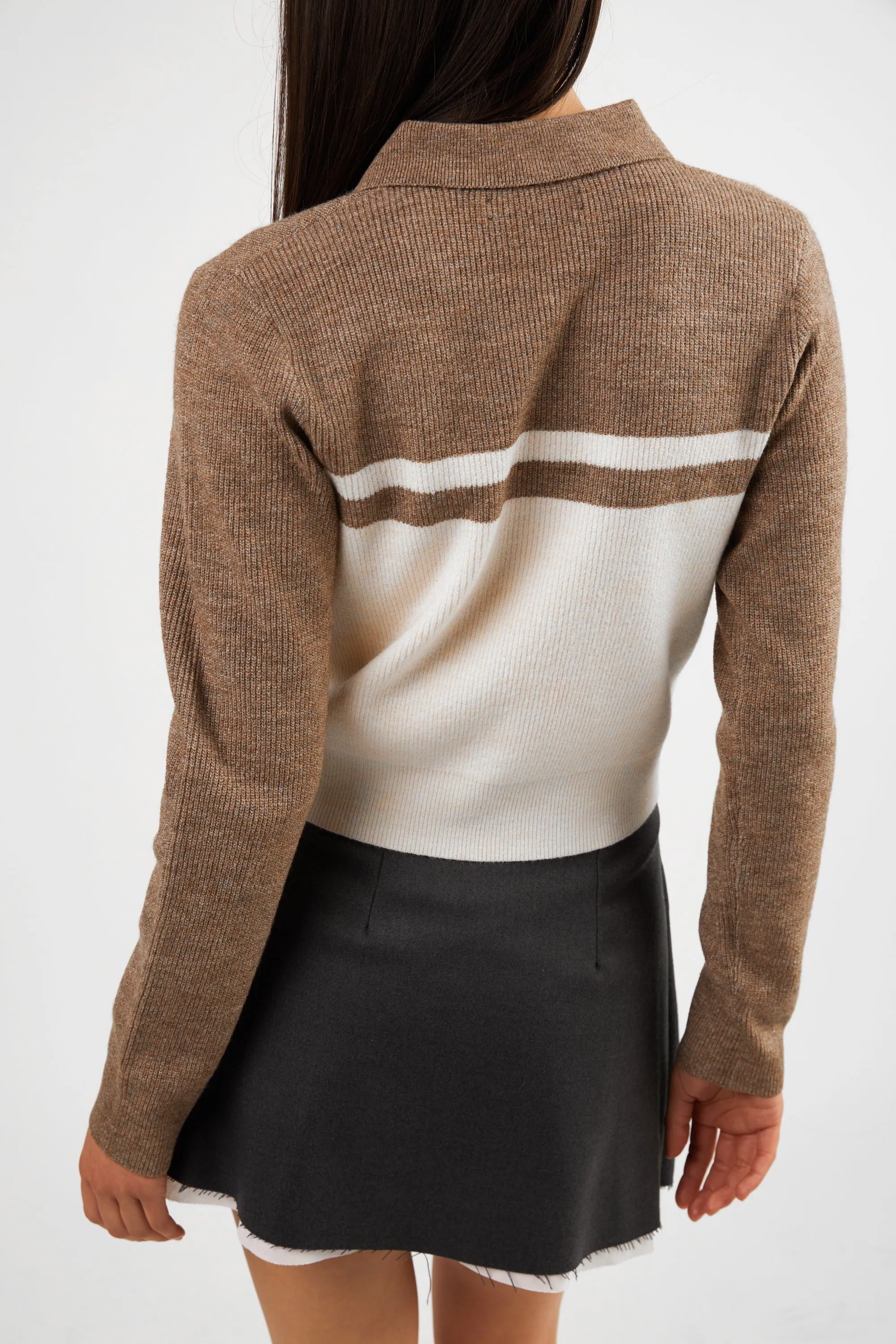 COLOUR BLOCK ZIP CARDIGAN sold by OAK AND FORT product image thumbnail 3