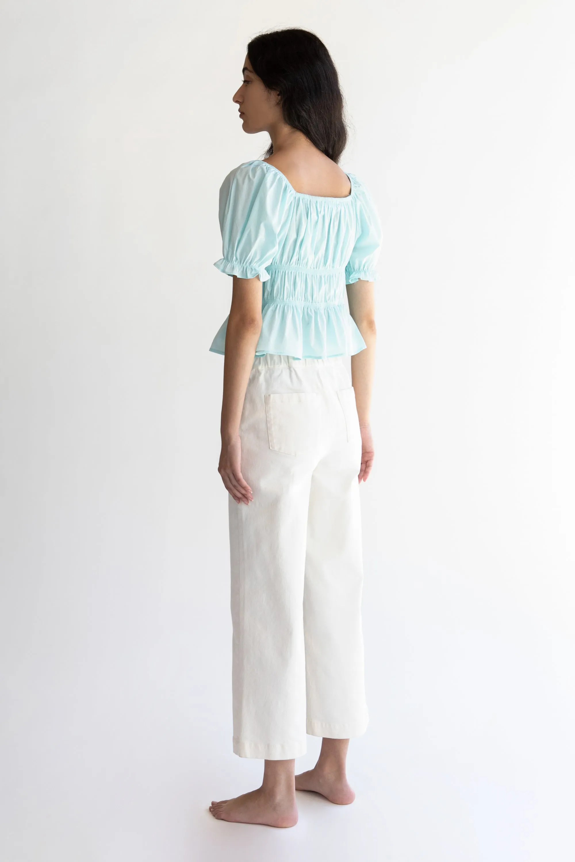 PUFF SLEEVE SQUARE NECK TOP sold by OAK AND FORT product image thumbnail 5