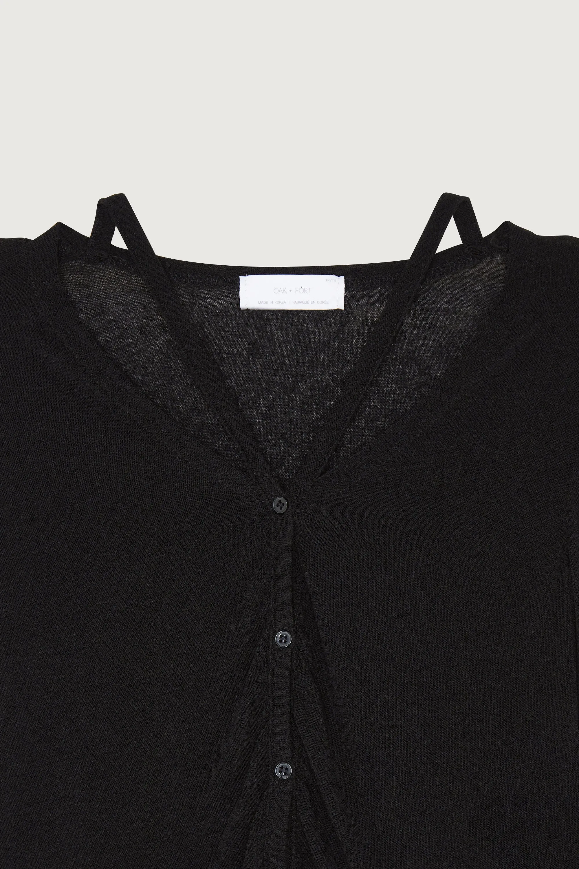 CROPPED CARDIGAN WITH CUTOUT sold by OAK AND FORT product image thumbnail 5