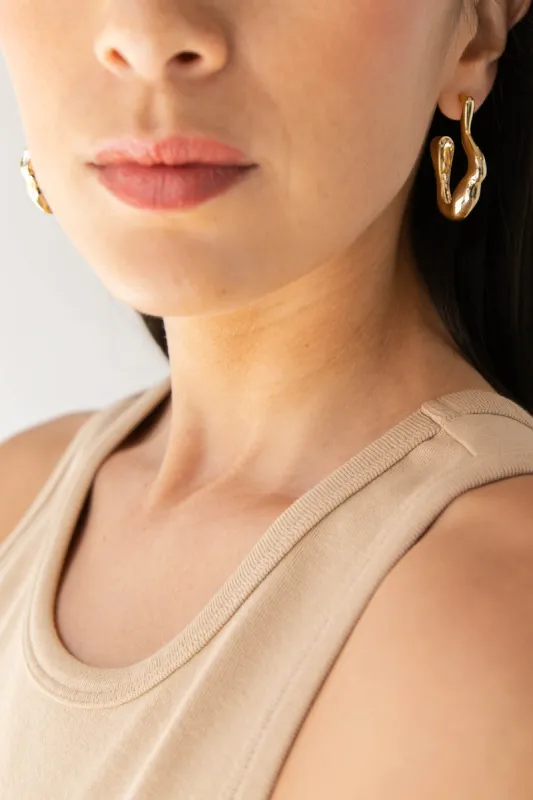 ABSTRACT SQUIGGLE HOOP EARRING sold by OAK AND FORT