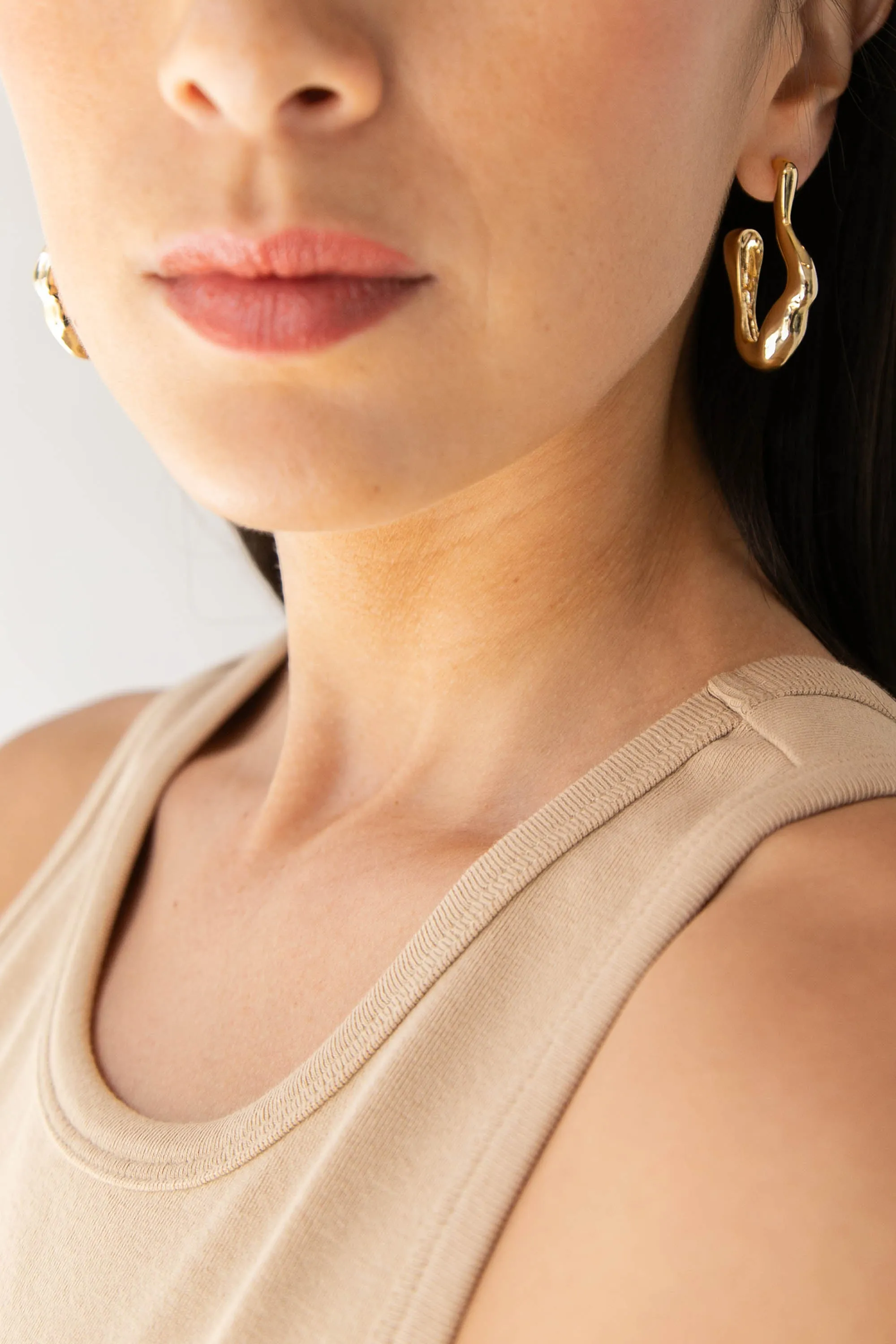 ABSTRACT SQUIGGLE HOOP EARRING sold by OAK AND FORT