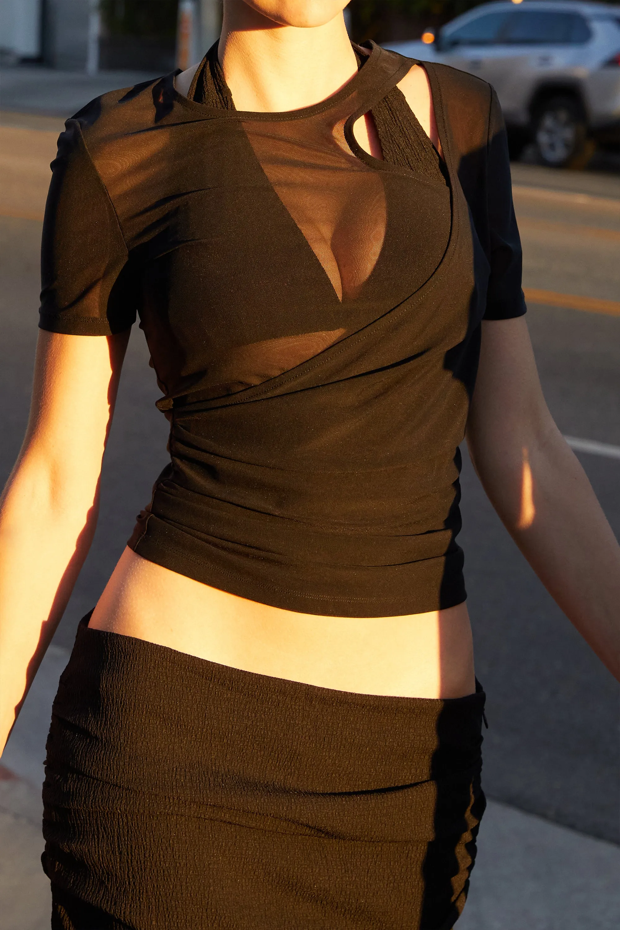 MESH LAYERED TOP sold by OAK AND FORT product image thumbnail 3
