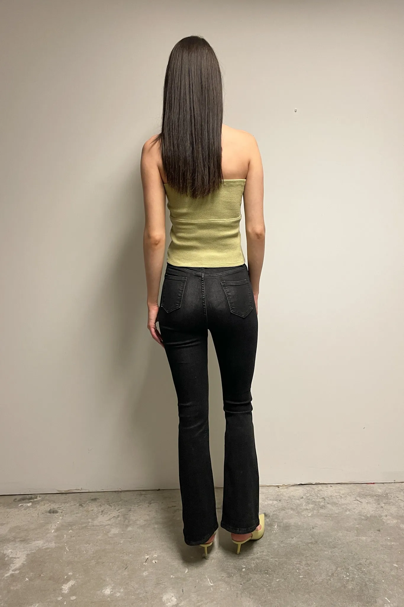 BLACK CROSSFRONT FLARE JEAN sold by OAK AND FORT product image thumbnail 3