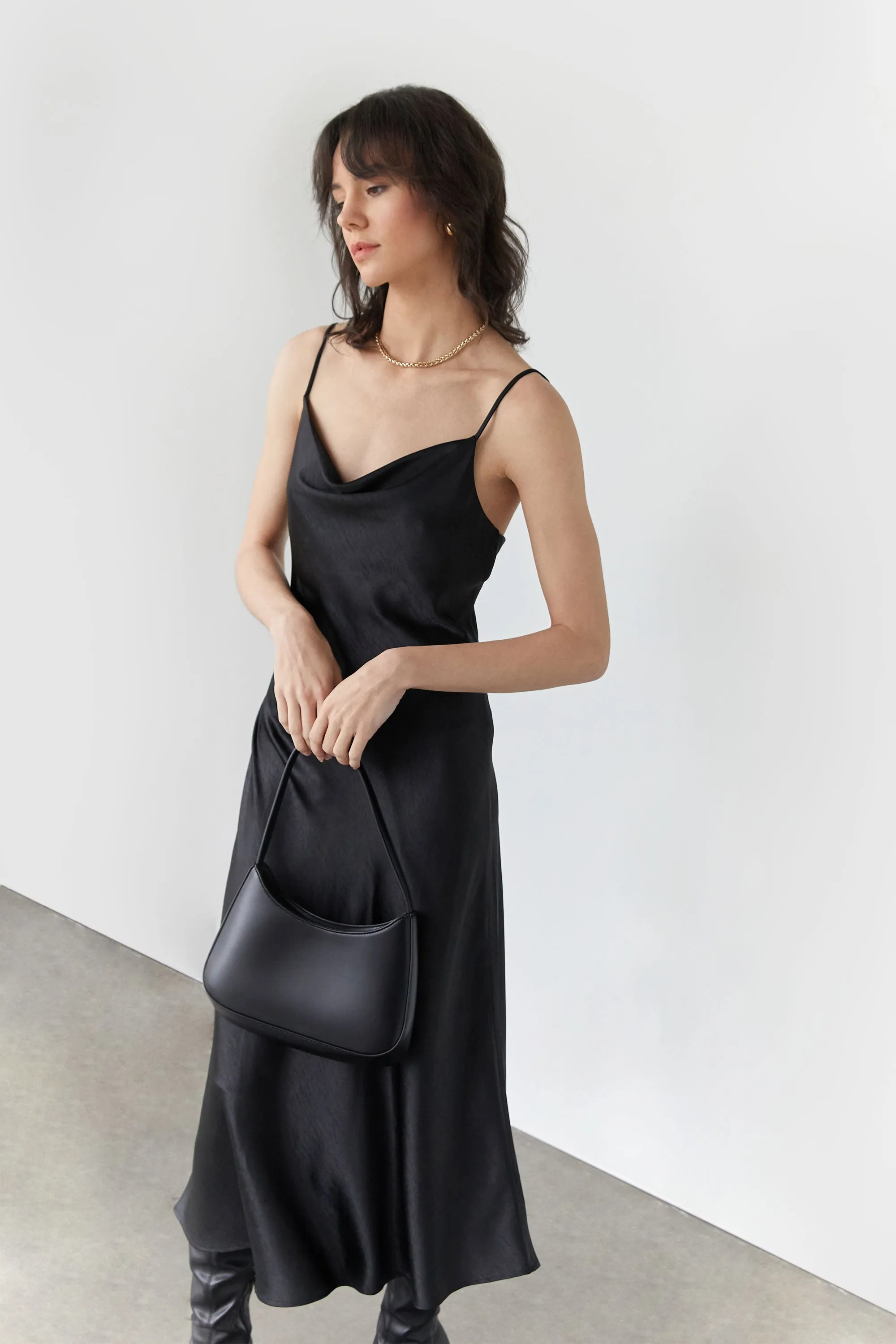 COWL NECK SLIP DRESS sold by OAK AND FORT product image thumbnail 4