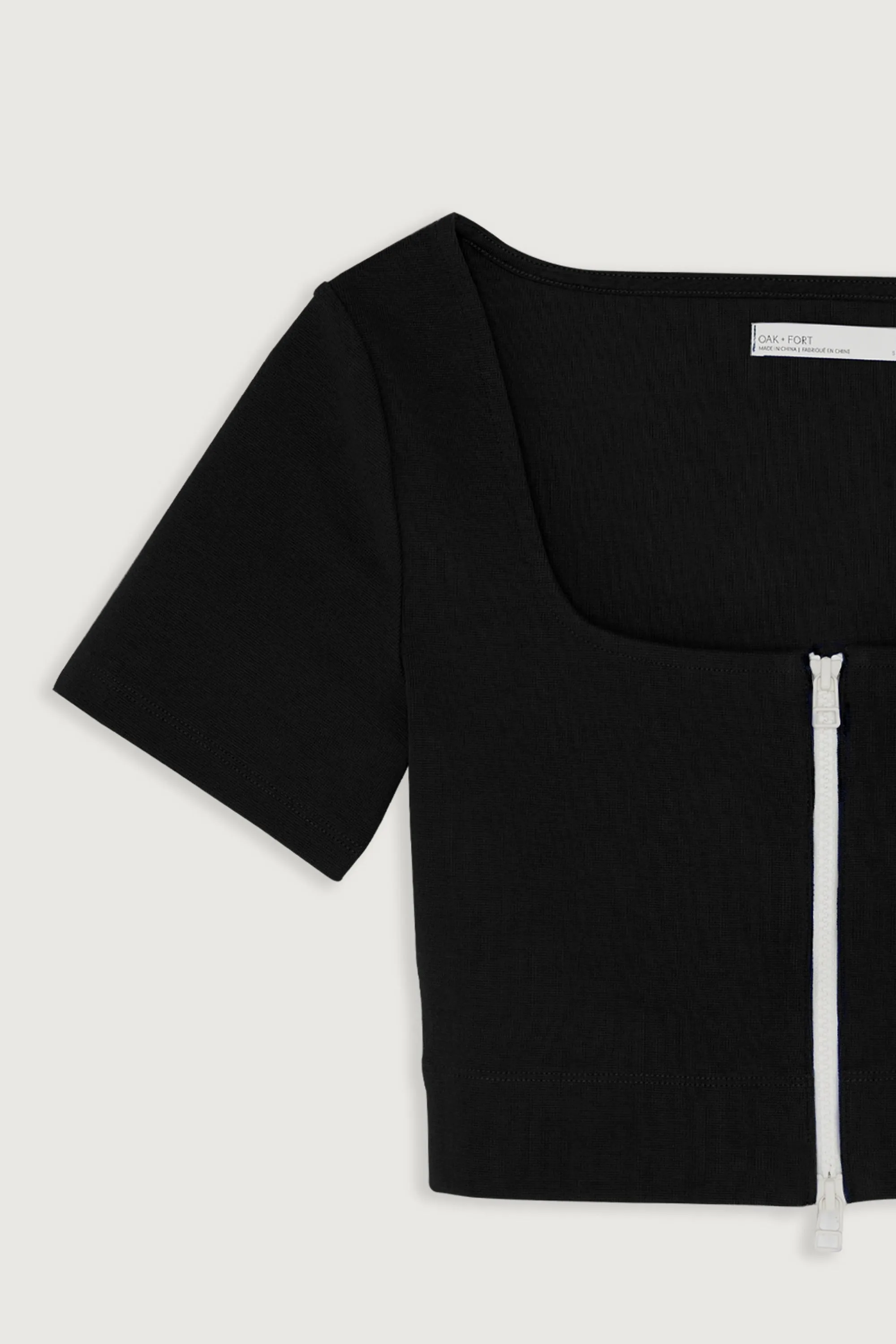 CROPPED ZIP-UP TOP sold by OAK AND FORT product image thumbnail 4