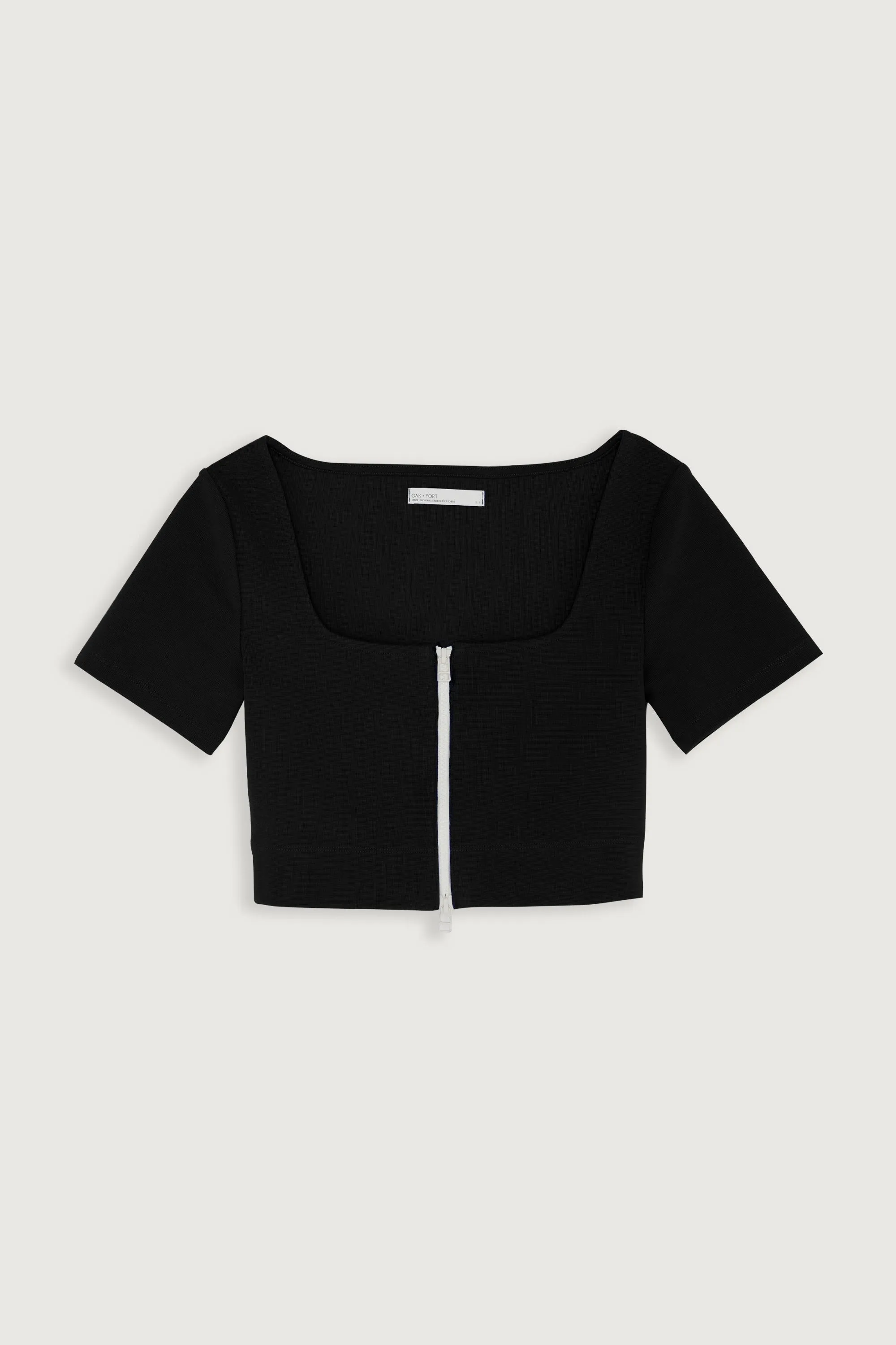 CROPPED ZIP-UP TOP sold by OAK AND FORT product image thumbnail 3