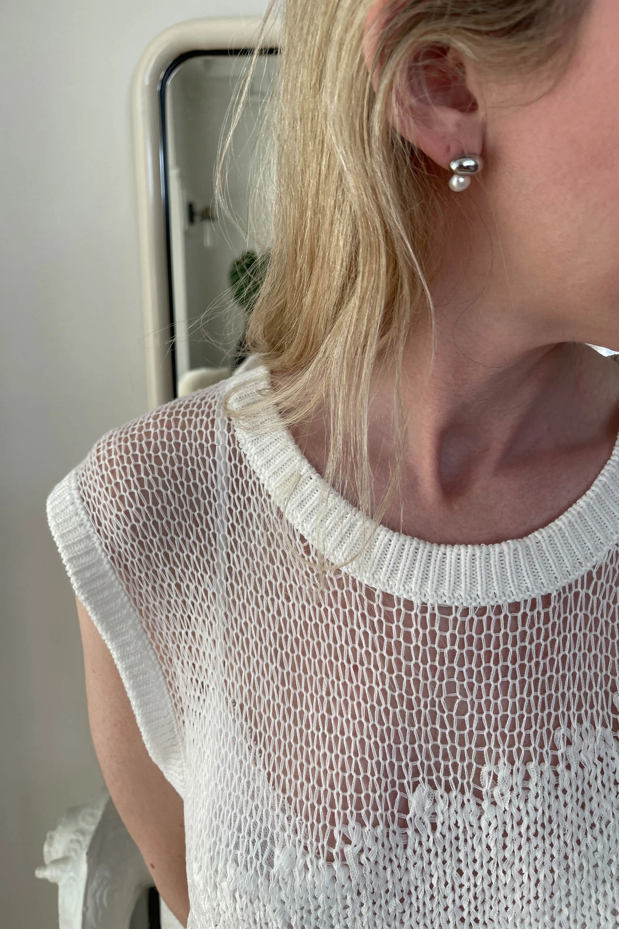 ORGANIC PEARL EARRING sold by OAK AND FORT product image thumbnail 2